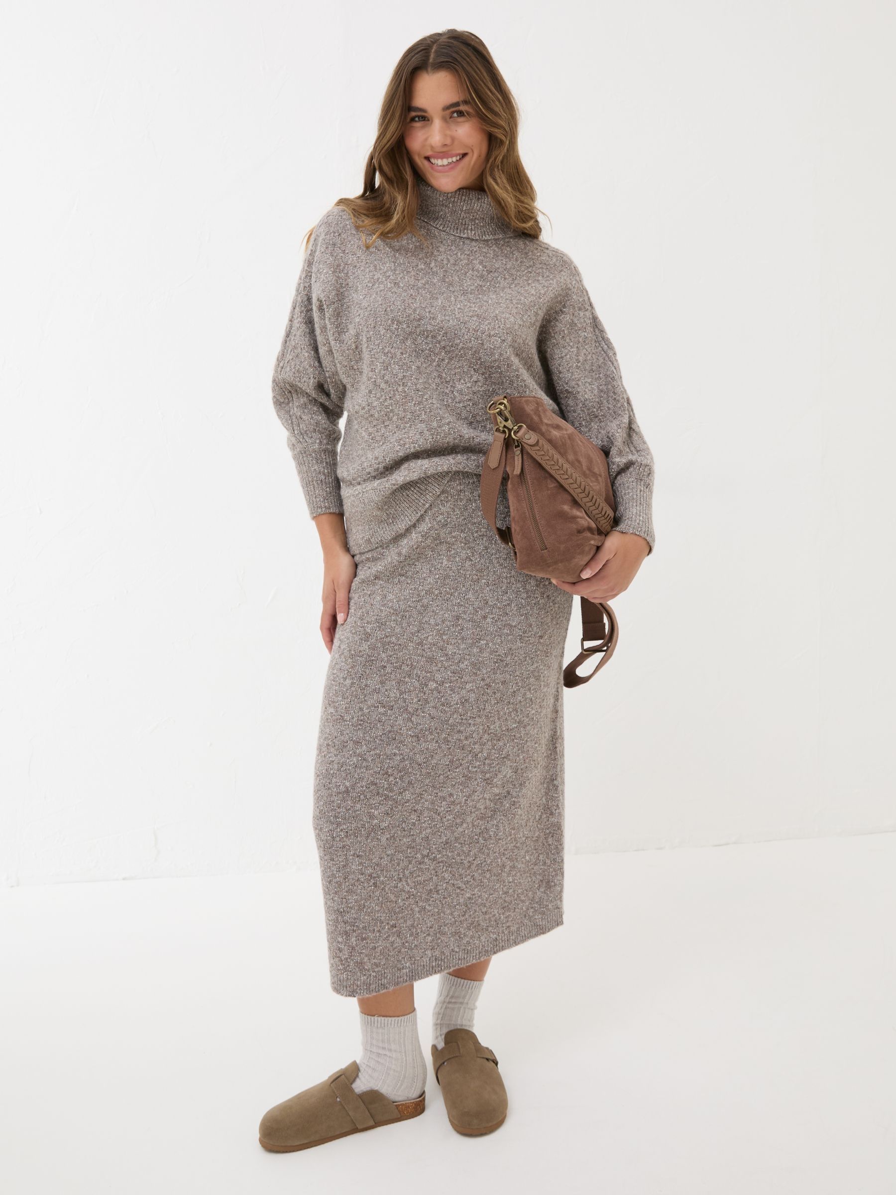 Oatmeal Knitted Skirt - Image 1 of 5