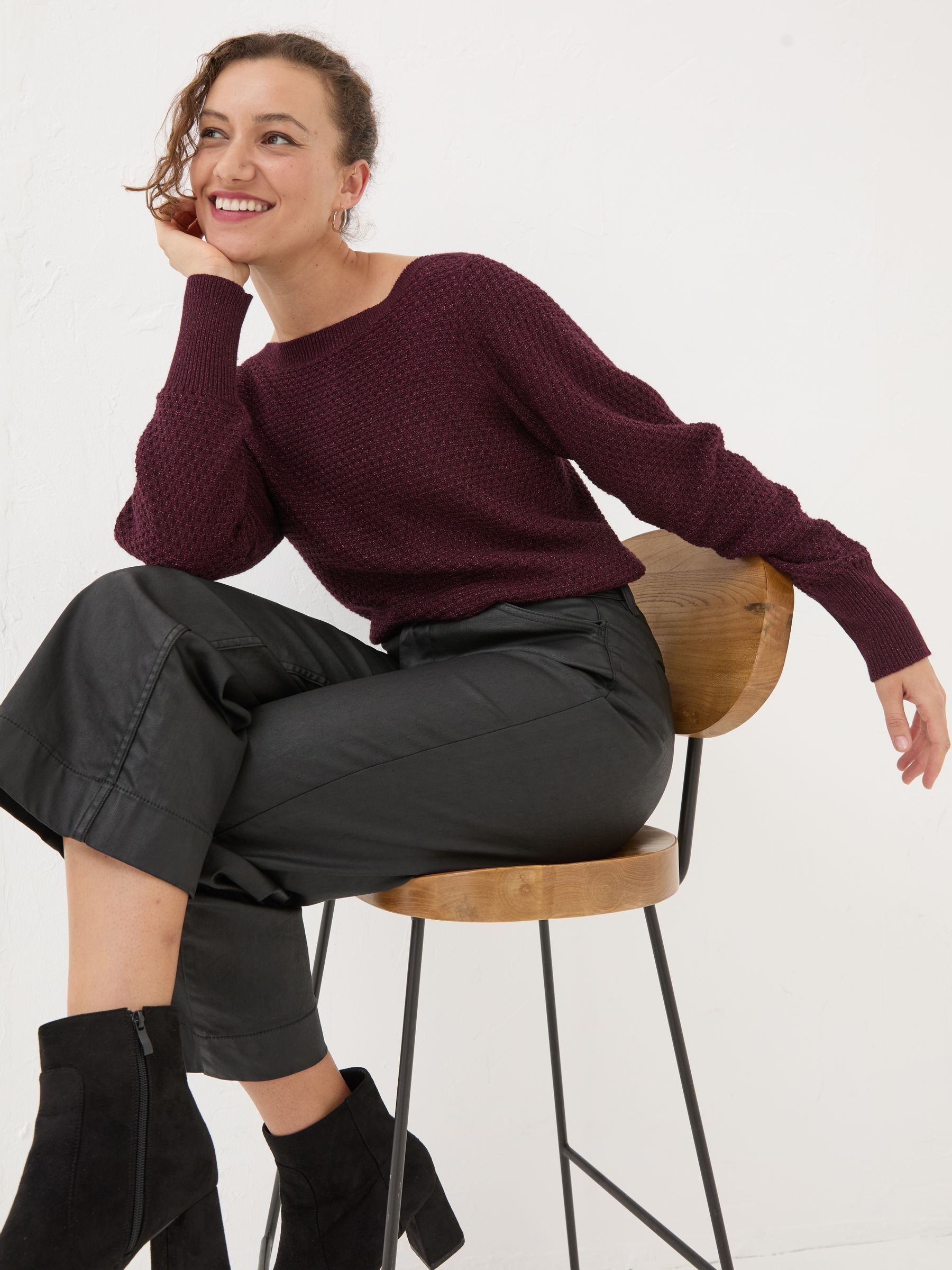 Red Lara Sparkle Jumper - Image 3 of 5