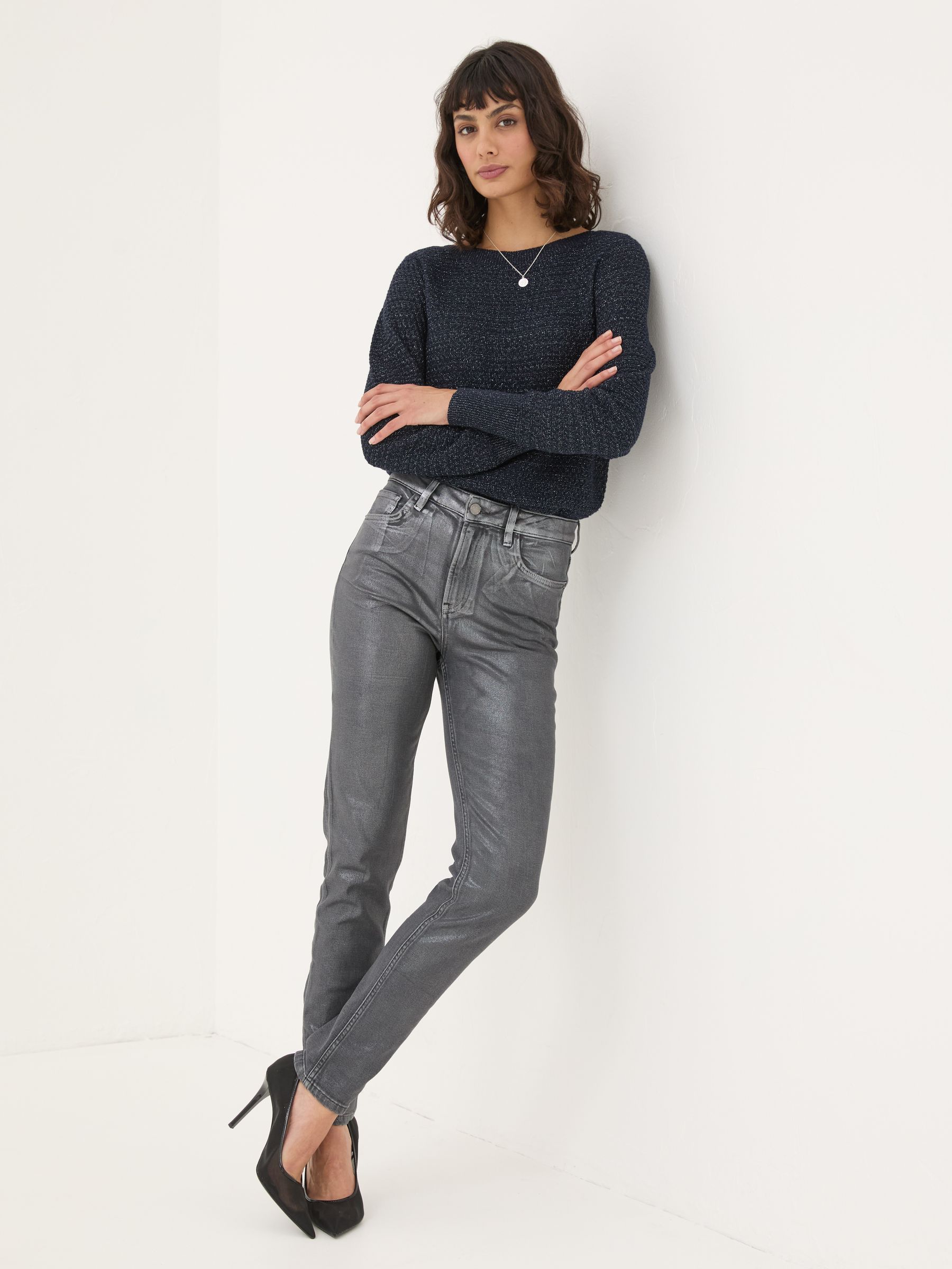 Dark Navy Lara Sparkle Jumper - Image 3 of 5