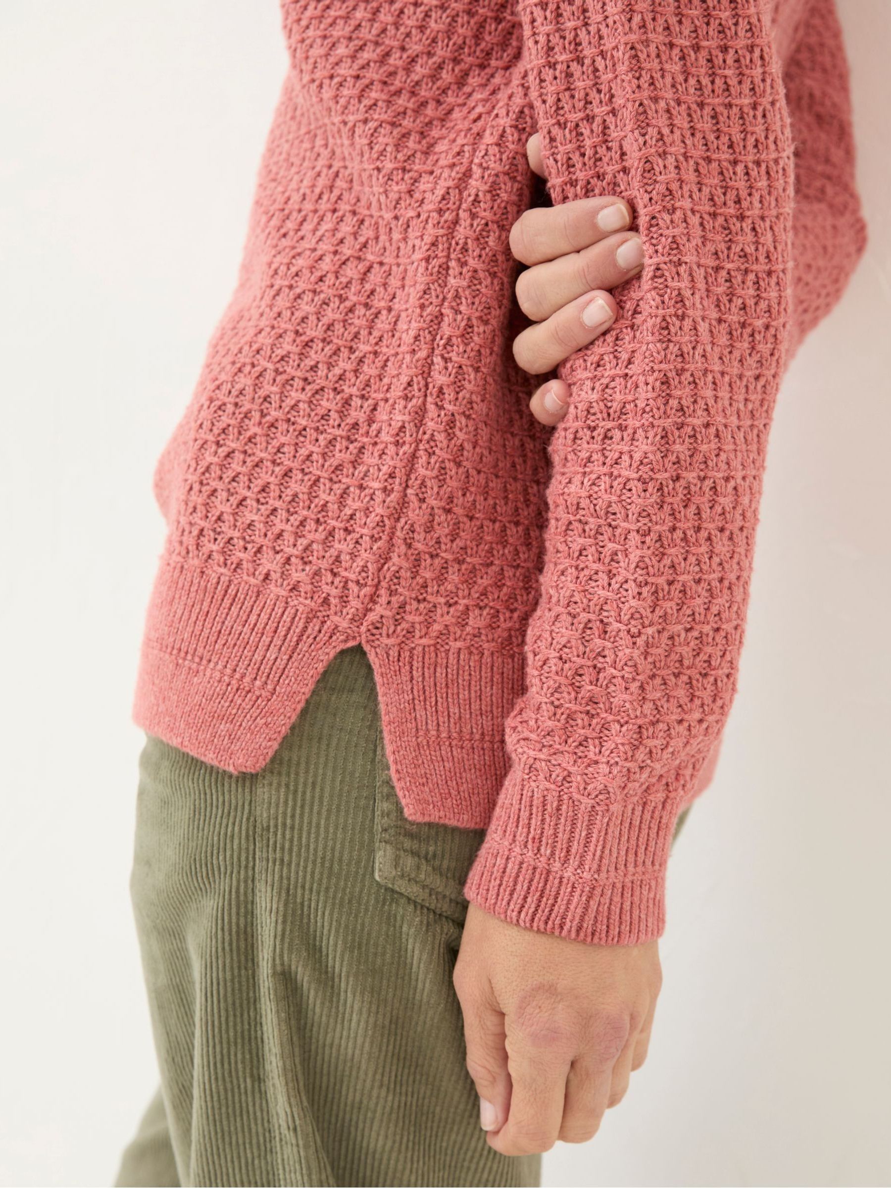 Ella Dusky Orange Textured Jumper - Image 4 of 4