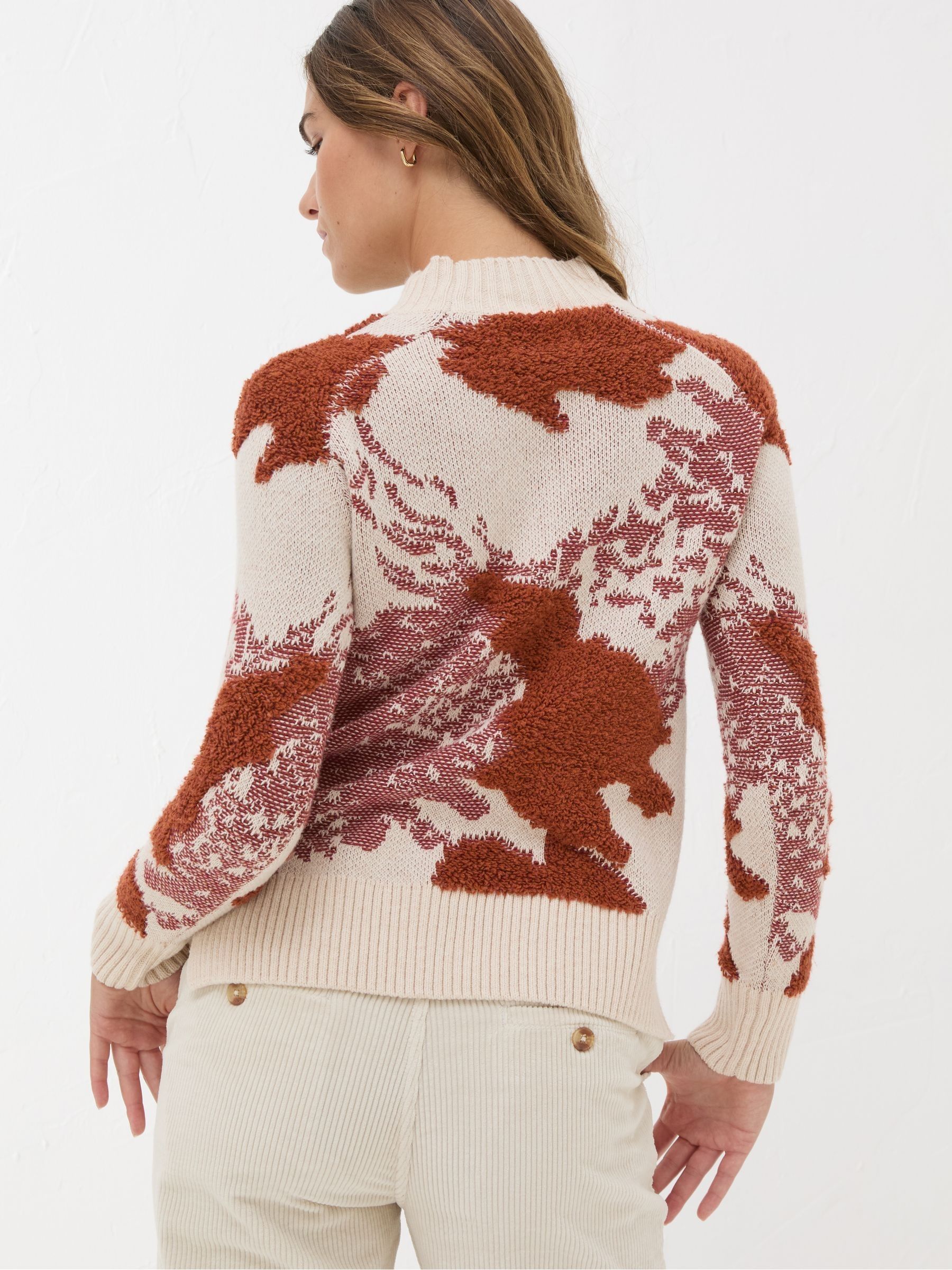Natural Pattern Funnel Neck - Image 2 of 6
