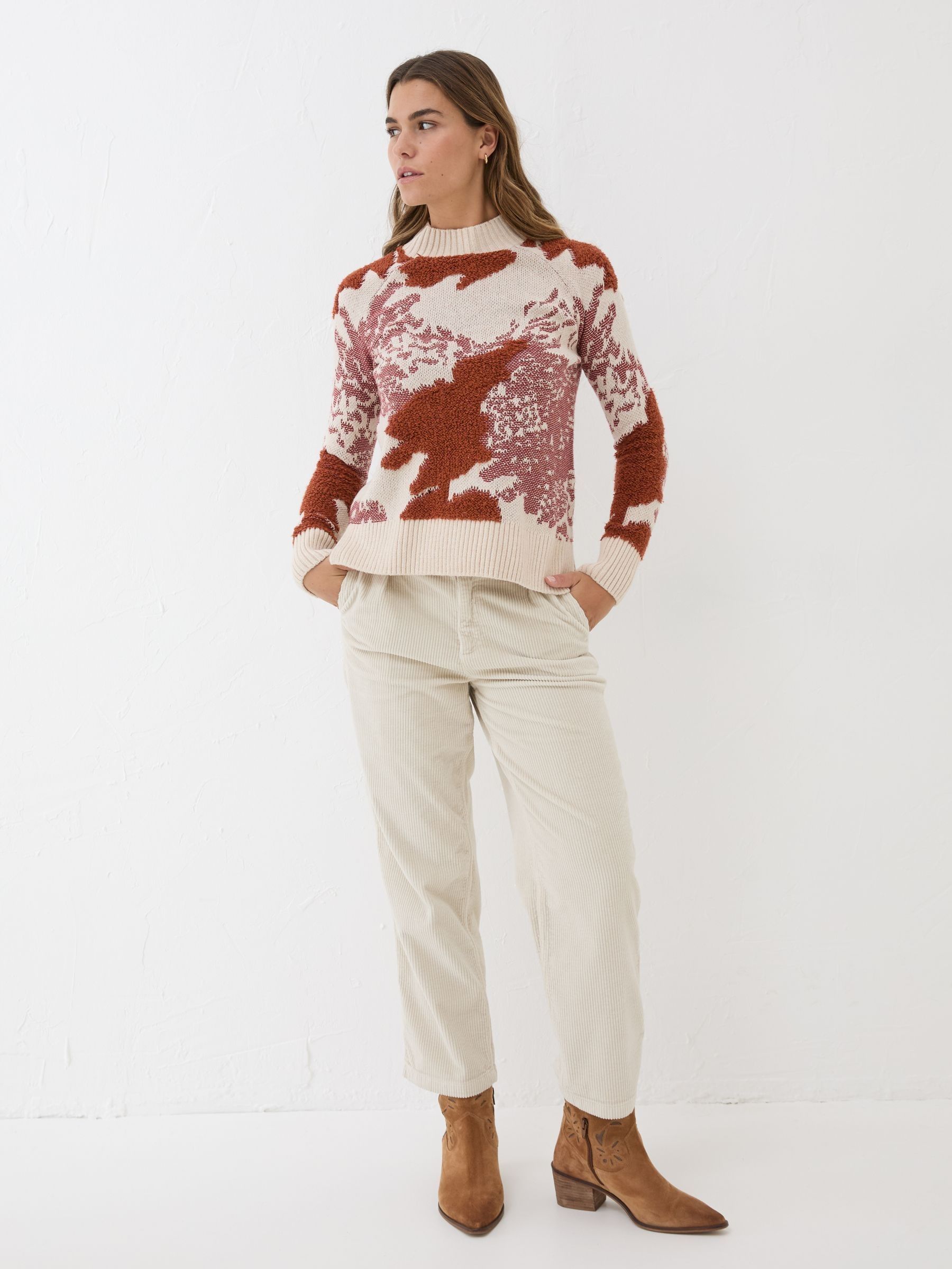 Natural Pattern Funnel Neck - Image 3 of 6