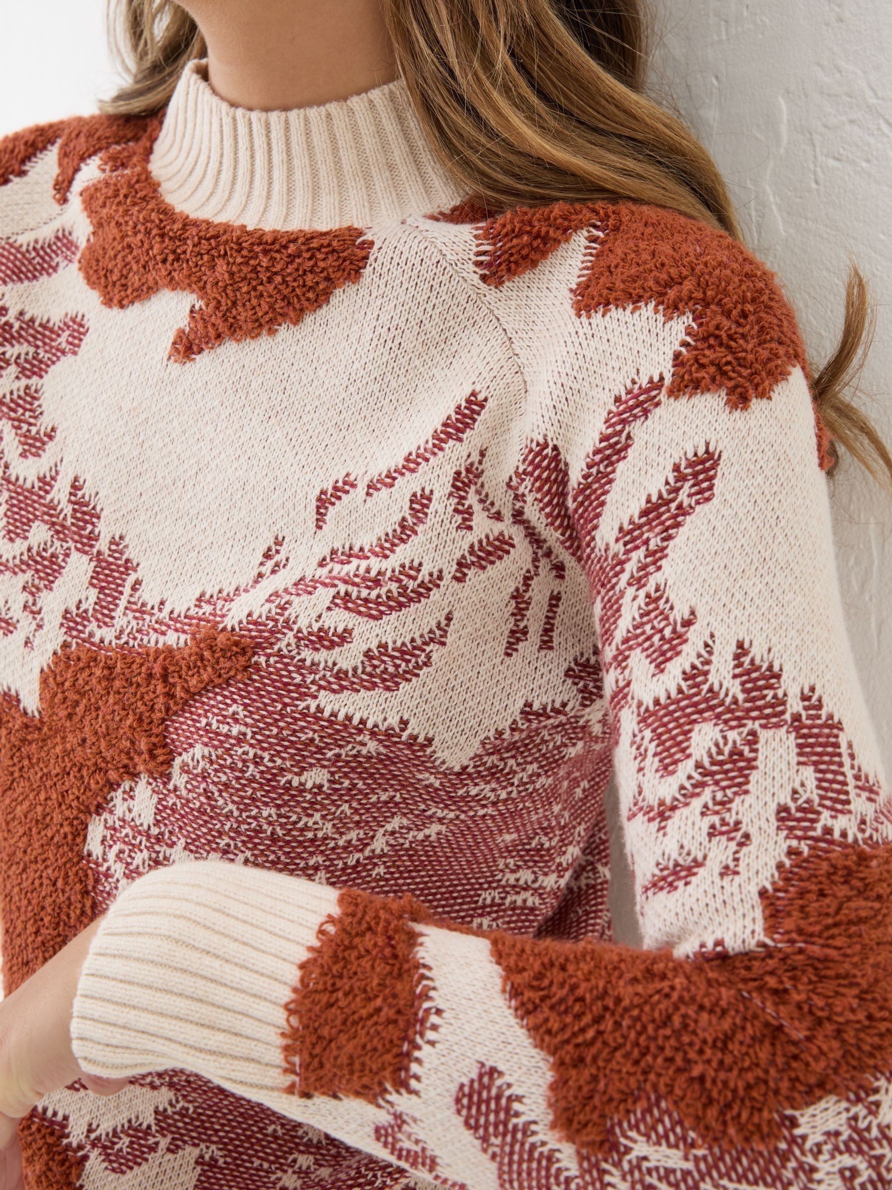 Natural Pattern Funnel Neck - Image 5 of 6