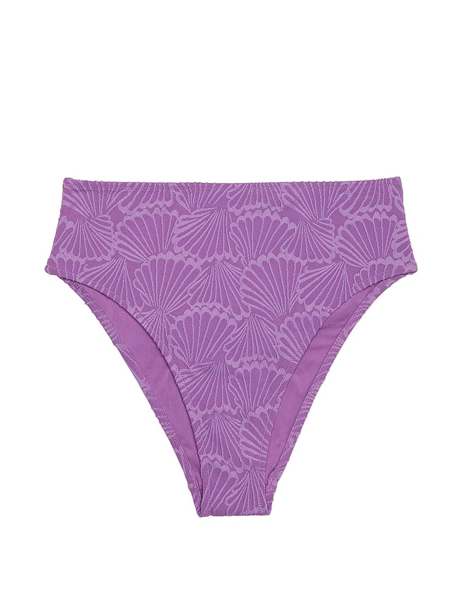 Glazed Violet Purple High Waisted Swim Bikini Bottom - Image 3 of 4