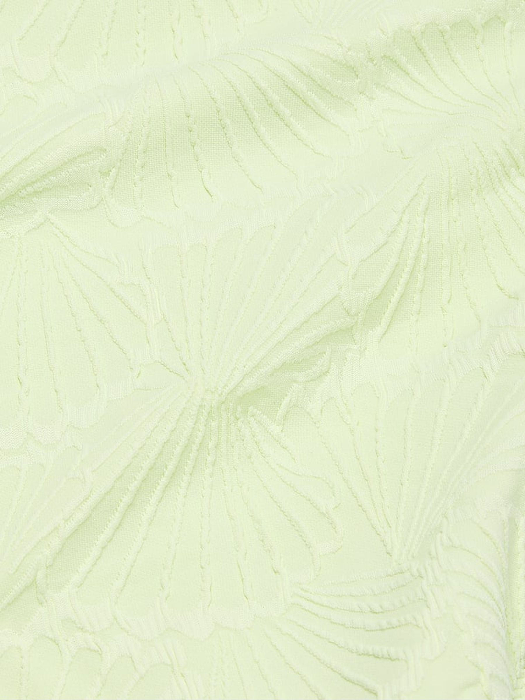 Lime Cream Green High Waisted Swim Bikini Bottom - Image 4 of 4