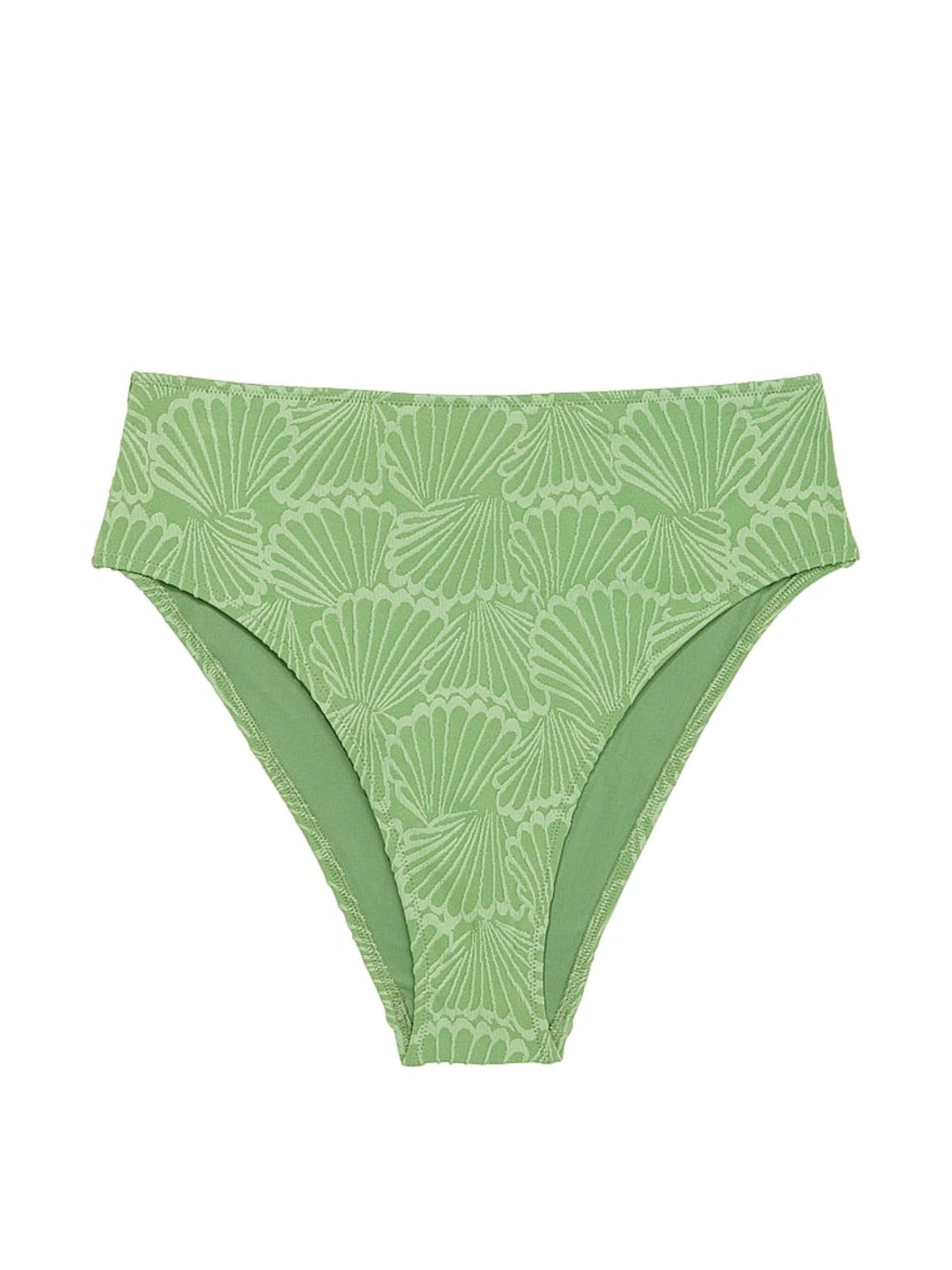 Wild Grass Green High Waisted Swim Bikini Bottom - Image 3 of 4