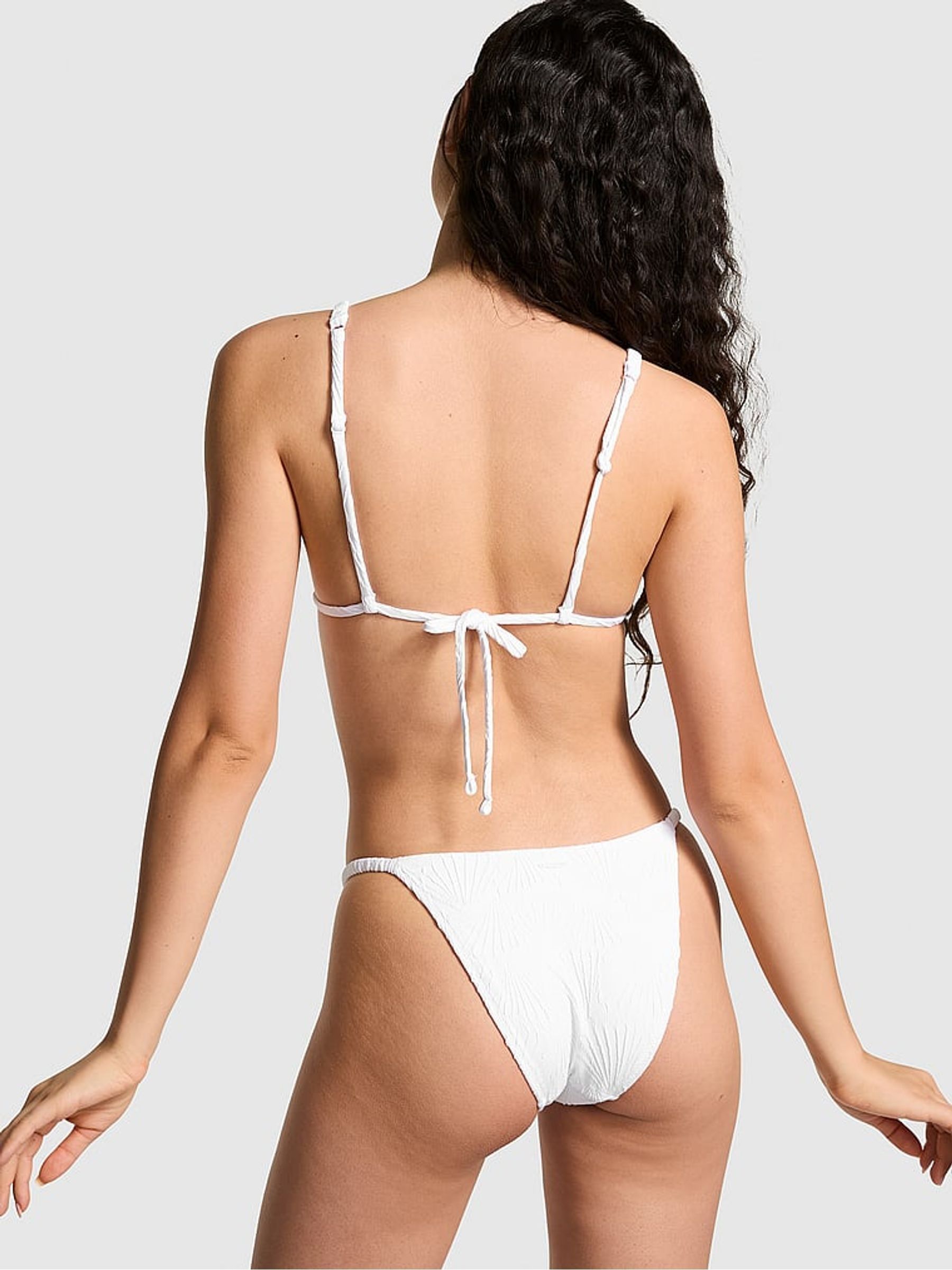 Optic White Scrunchie Triangle Bikini Top - Image 2 of 4
