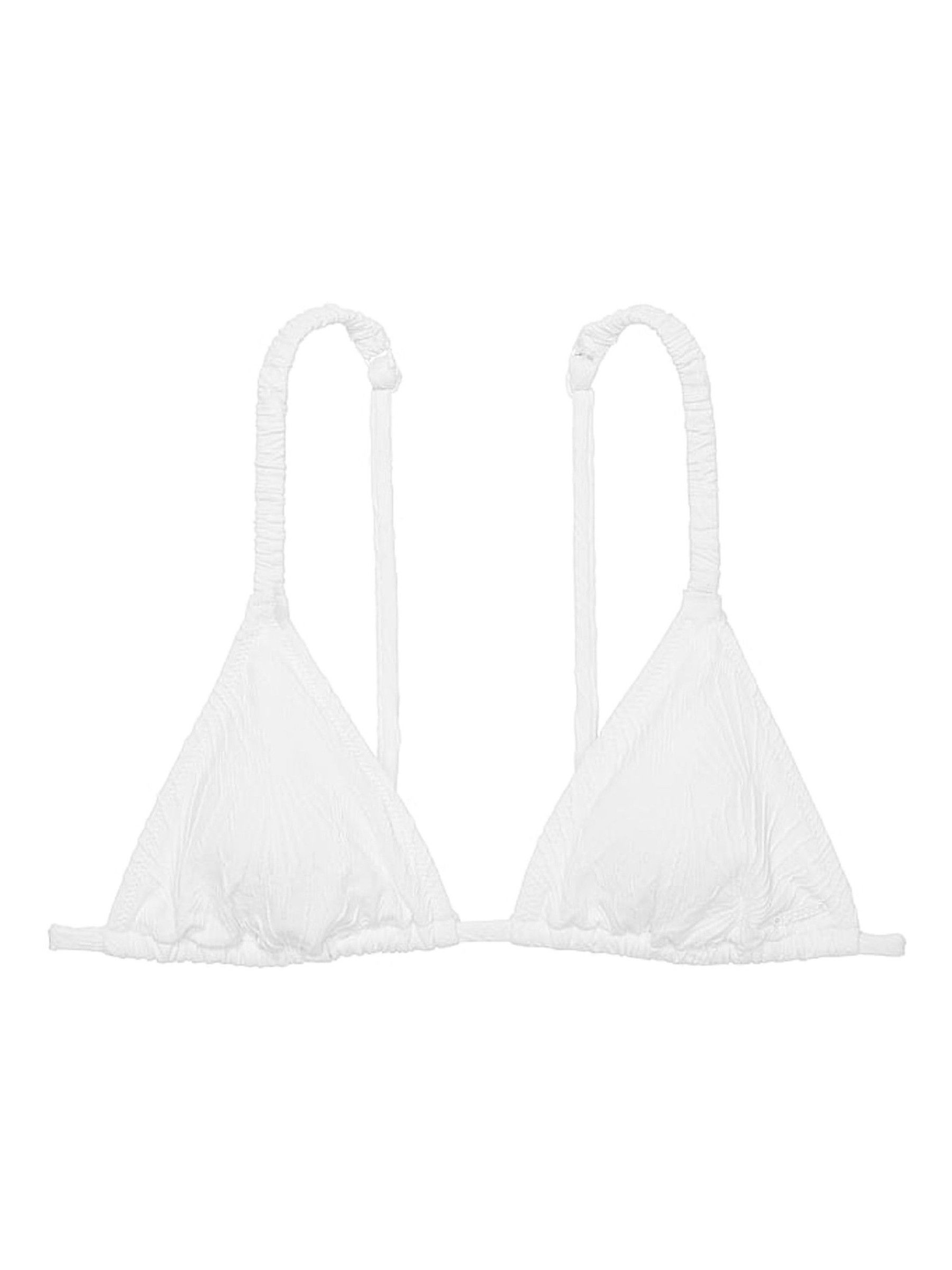Optic White Scrunchie Triangle Bikini Top - Image 3 of 4