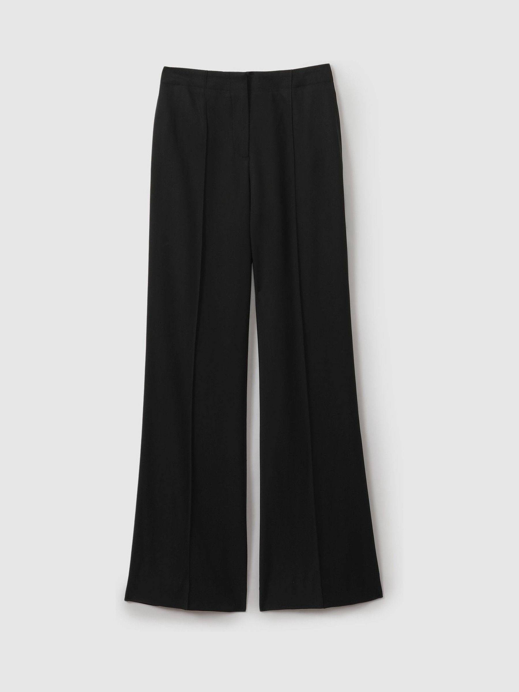 Fluid Wide Leg Trousers in Black - Image 2 of 6