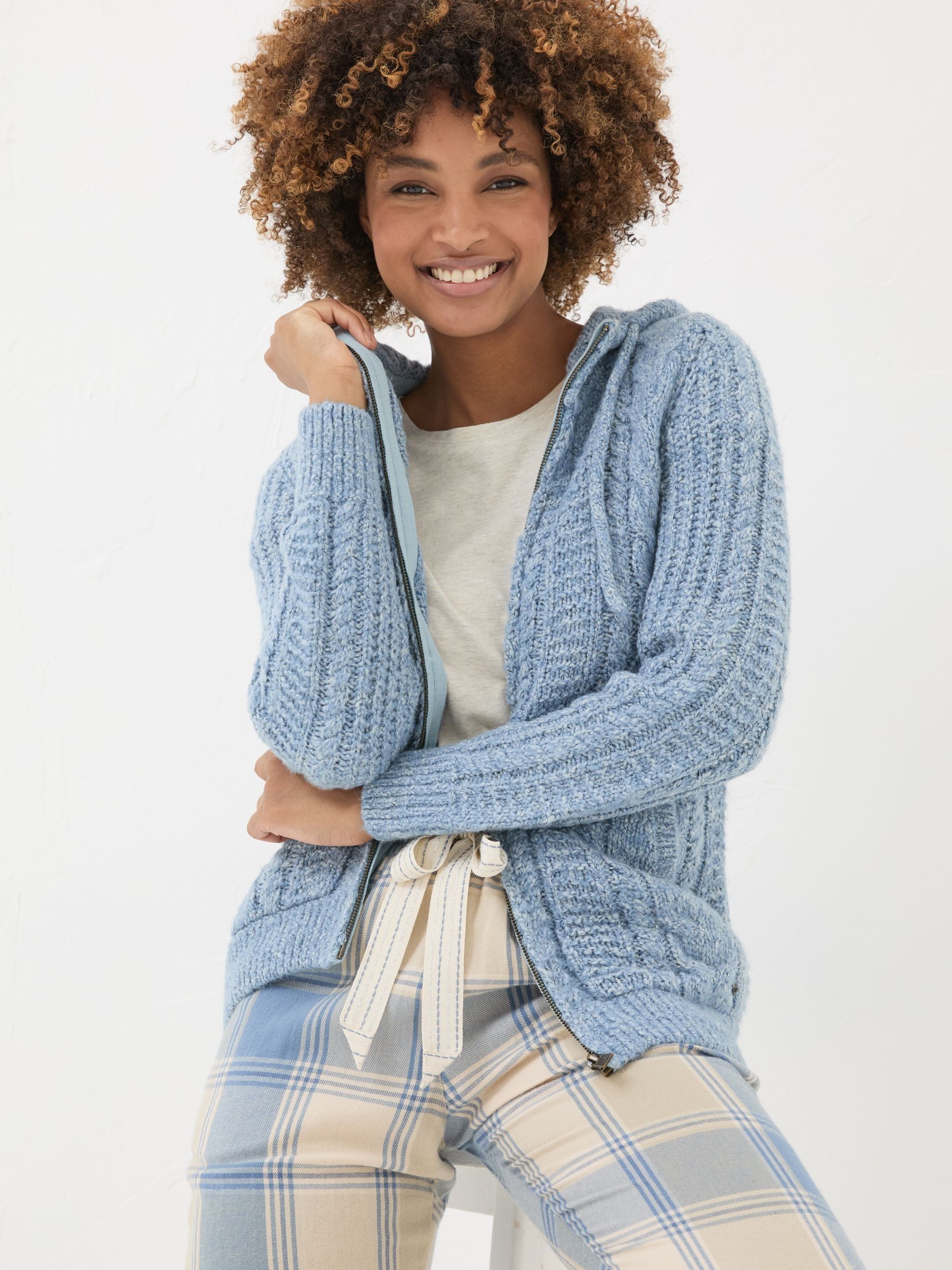 Alicia Blue Hoodie | FatFace