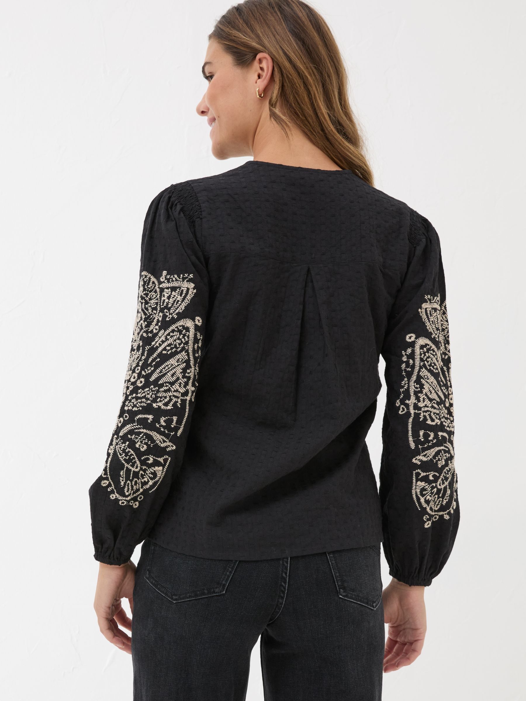 Black Lara Detail Blouse - Image 2 of 6