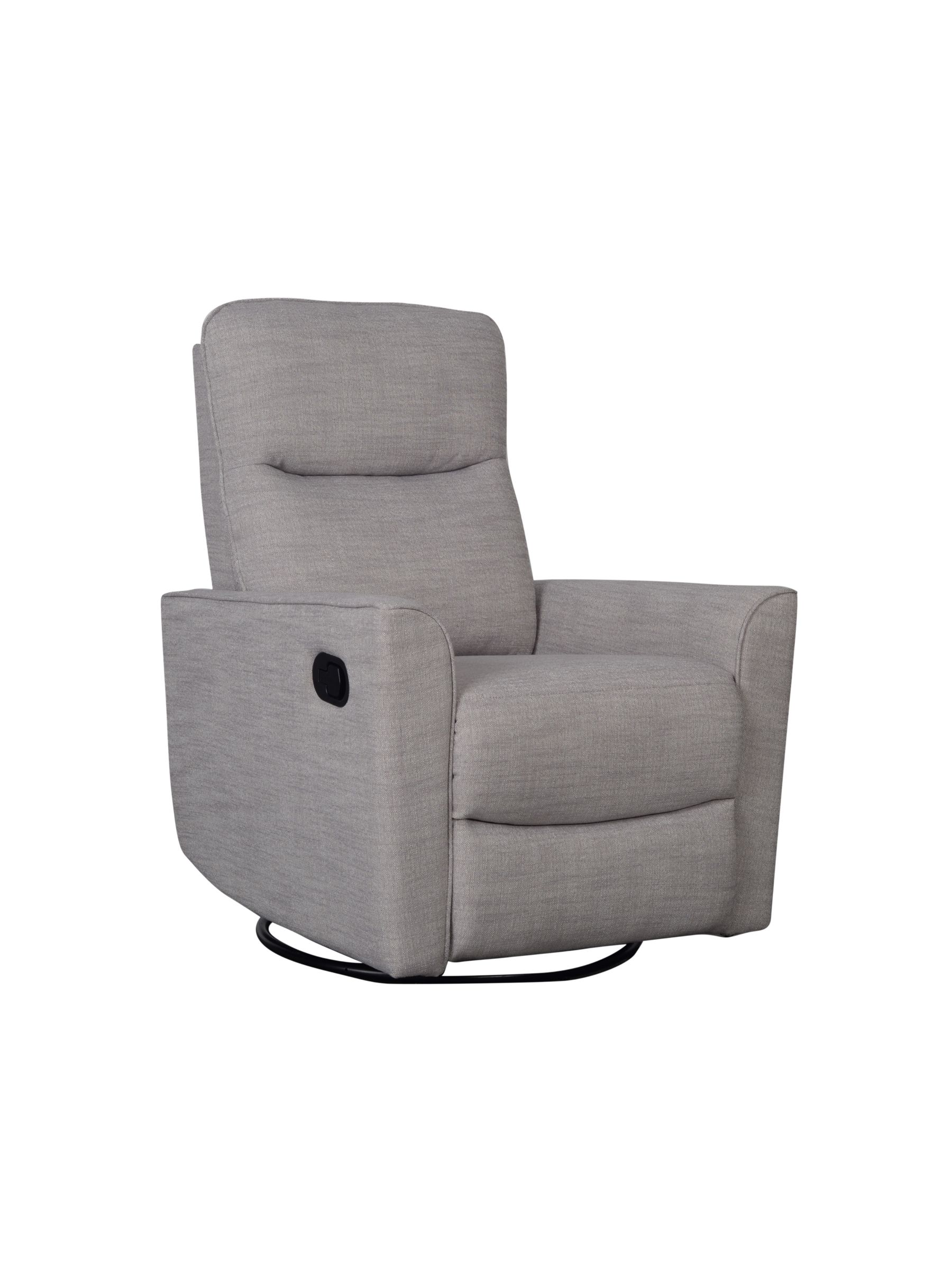 Obaby Grey Madison Swivel Glider Recliner Nursing Chair - Image 5 of 7