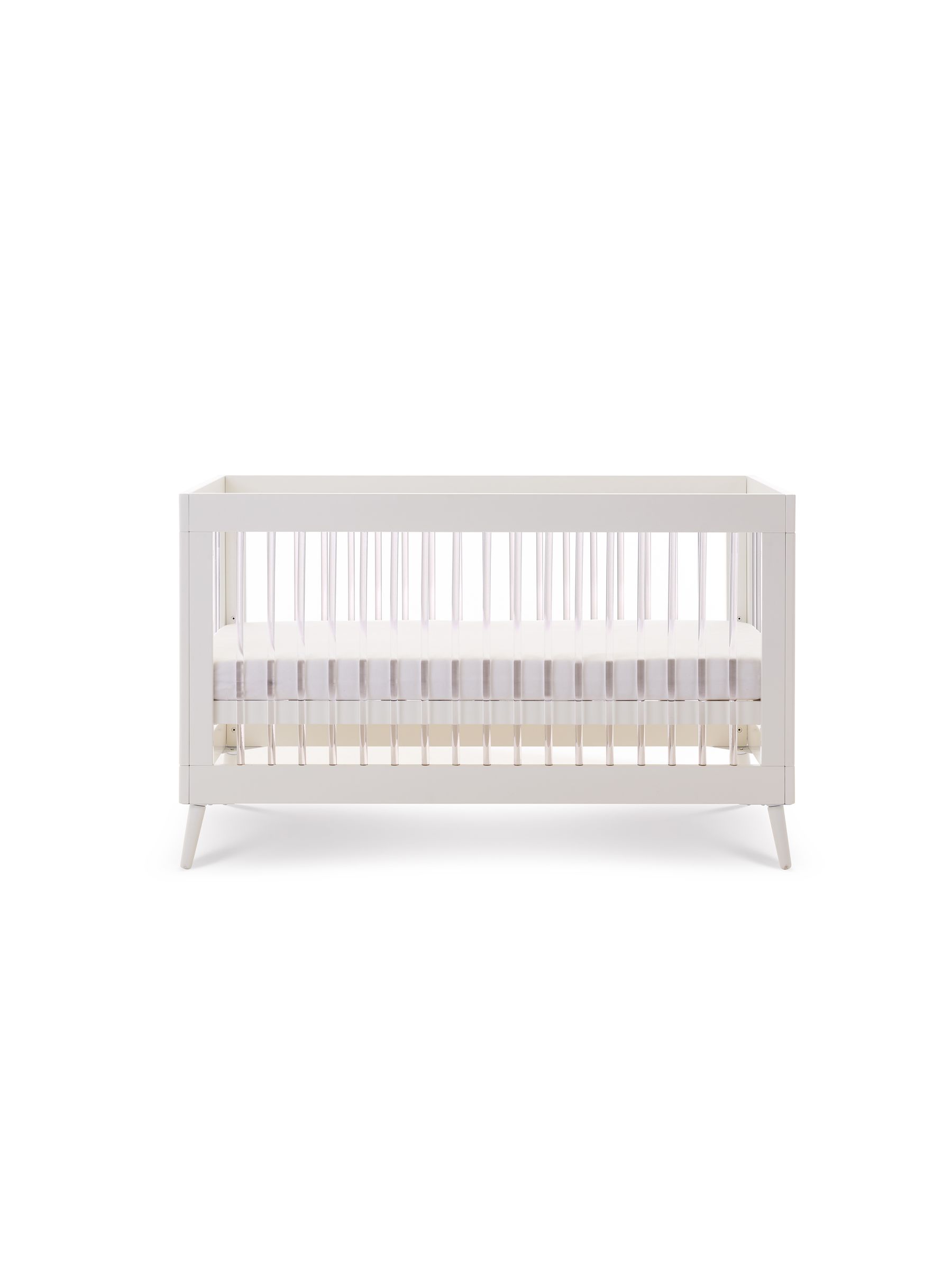 Obaby White with Acrylic Maya Nursery Cot Bed - Image 6 of 6