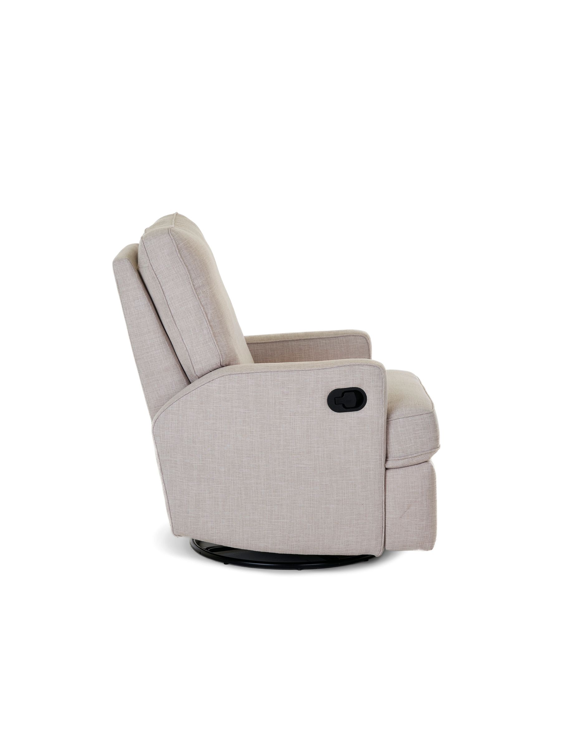 Obaby Oatmeal Madison Swivel Glider Recliner Nursing Chair - Image 4 of 4