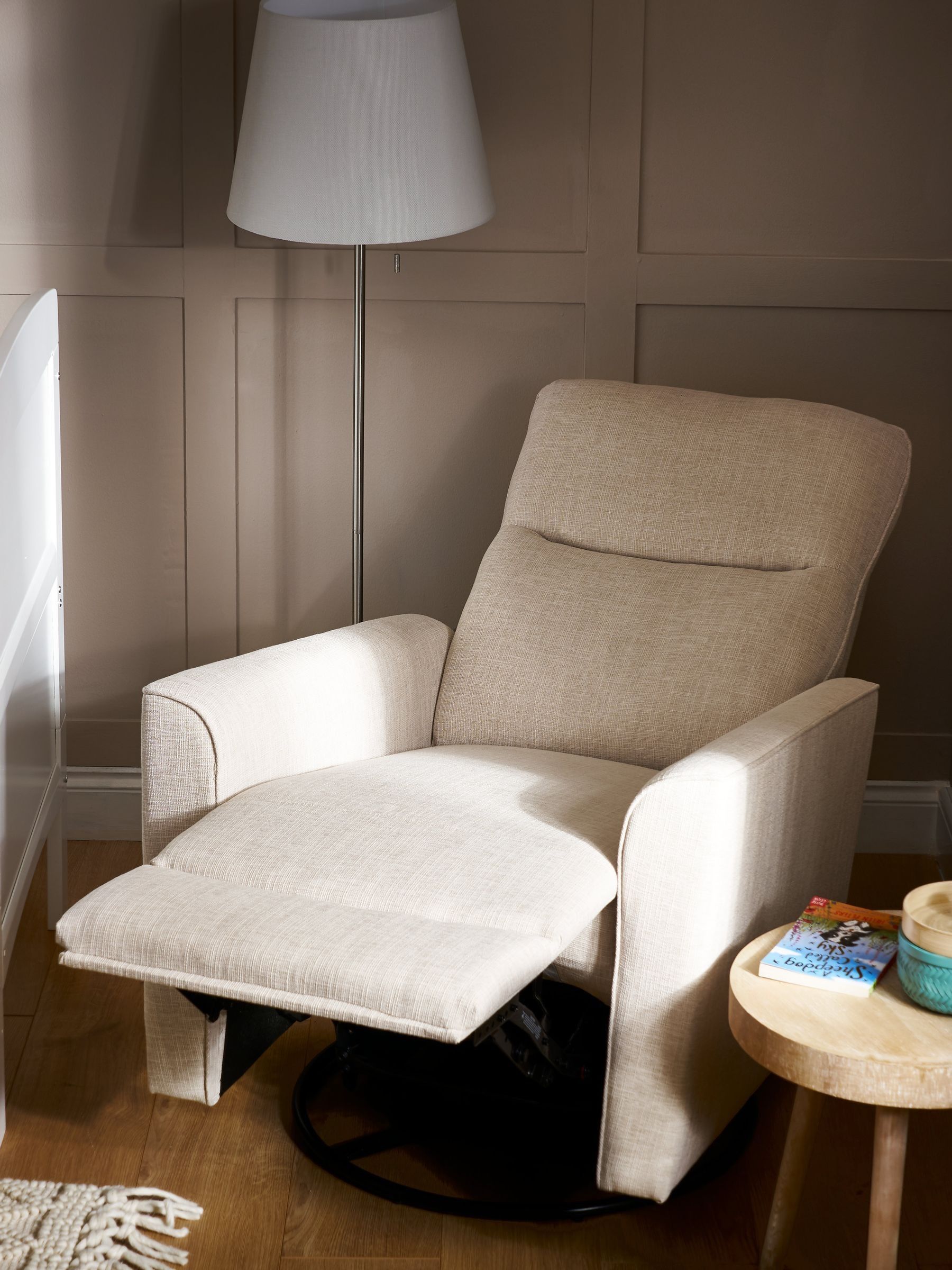 Obaby Oatmeal Savannah Swivel Glider Recliner Nursing Chair - Image 2 of 5