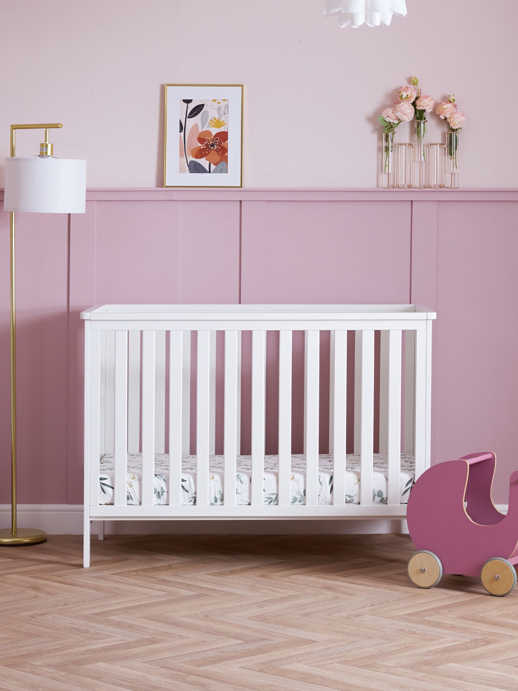 Obaby Evie White Small Cot Bed - Image 1 of 5