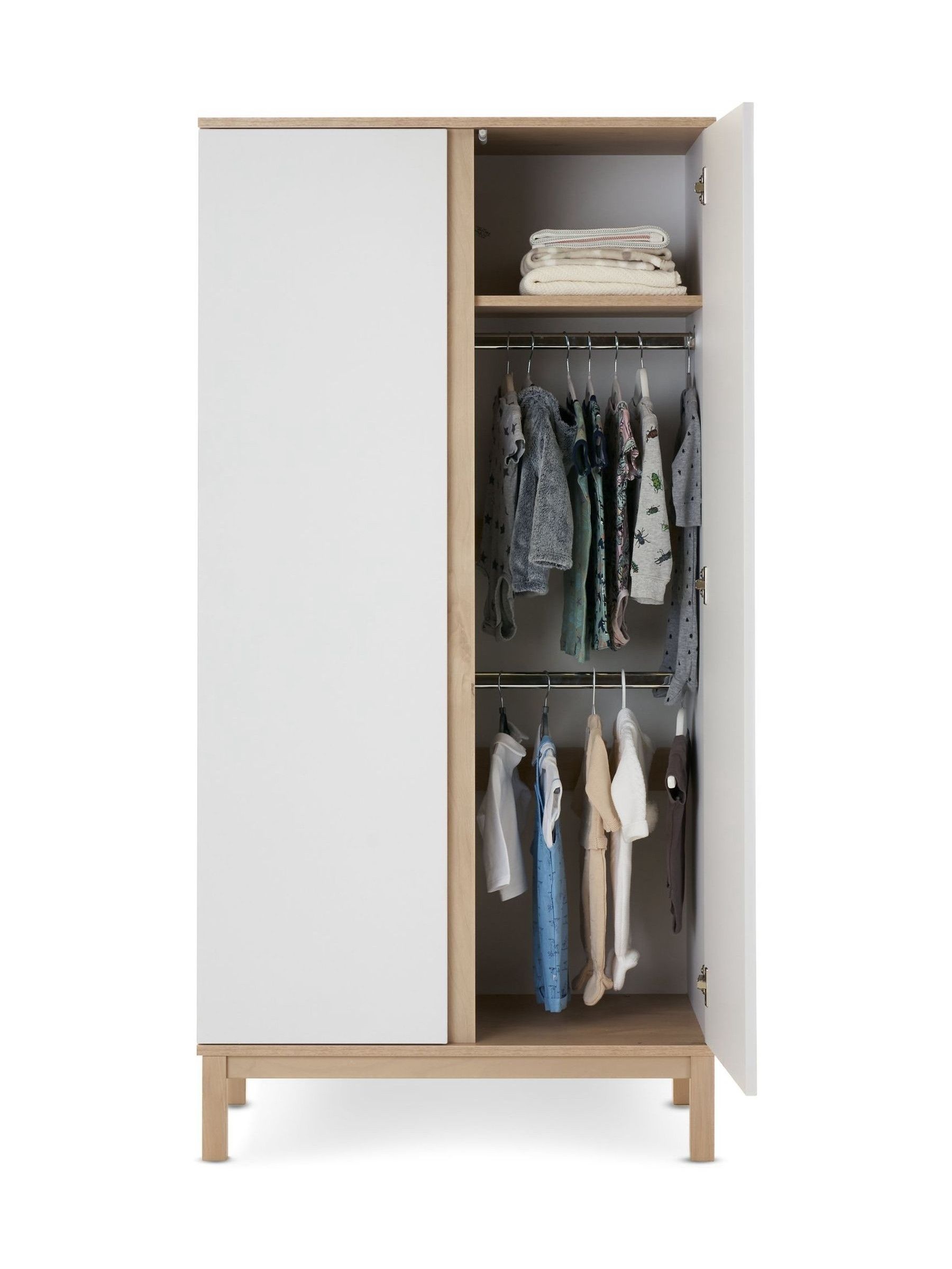 Obaby White Astrid Double Wardrobe - Image 4 of 6