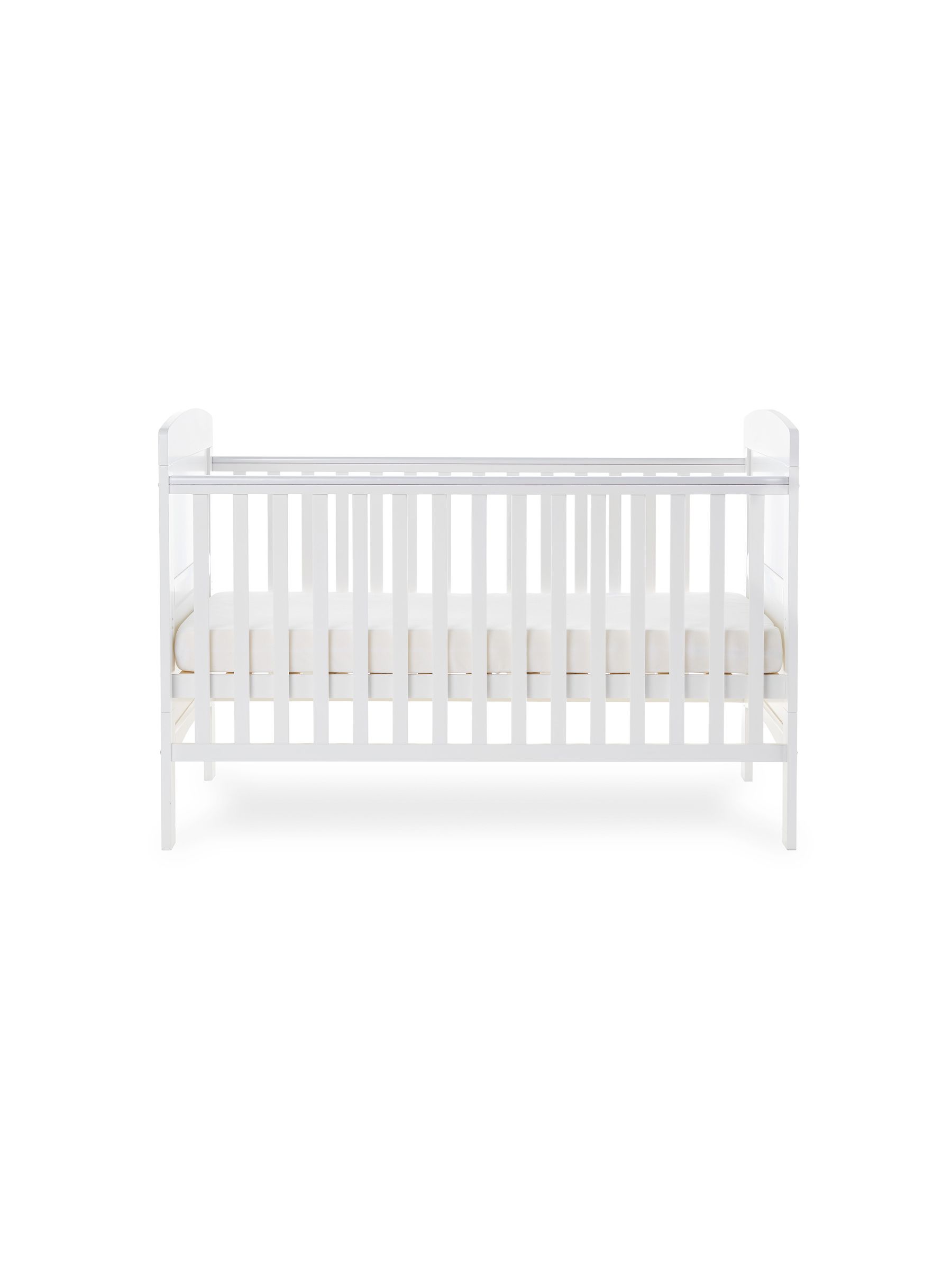 Obaby White Grace Cot Bed, Cot Top Changer and Fibre Mattress - Image 3 of 5