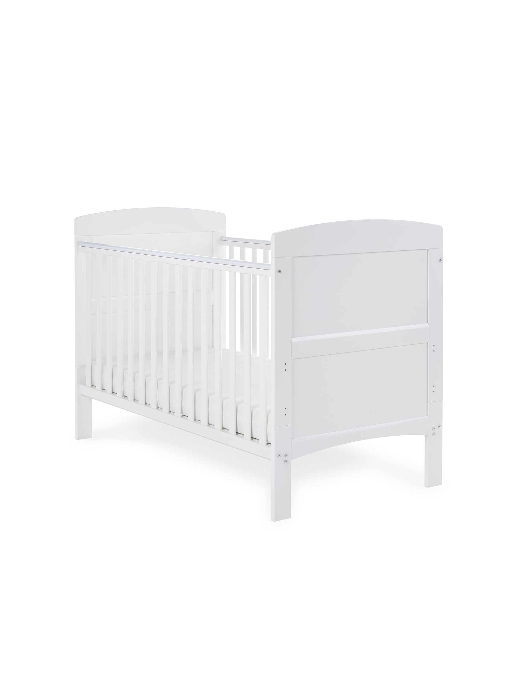 Obaby White Grace Cot Bed, Cot Top Changer and Fibre Mattress - Image 5 of 5