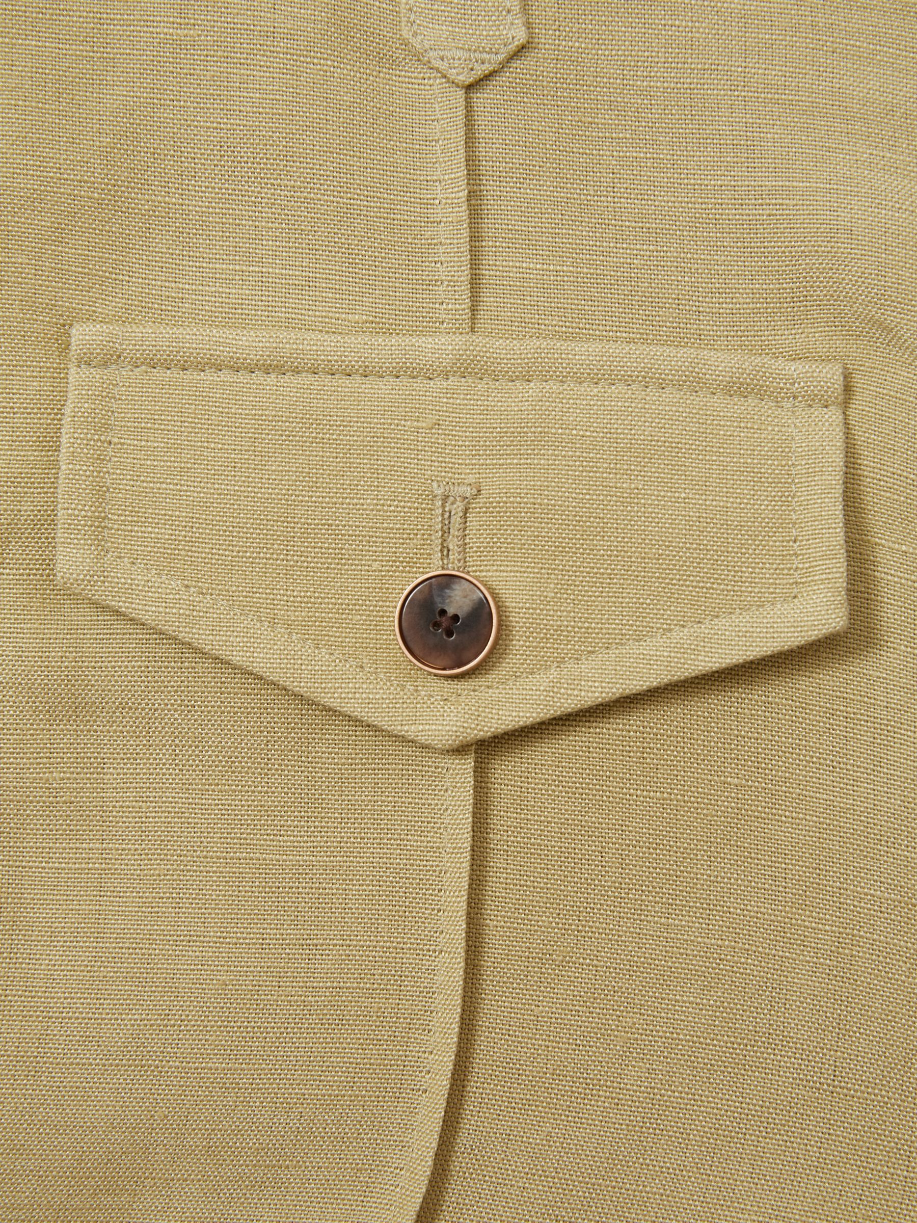 Brittane Olive Paige Linen Blend High Rise Suit Shorts - Image 5 of 5