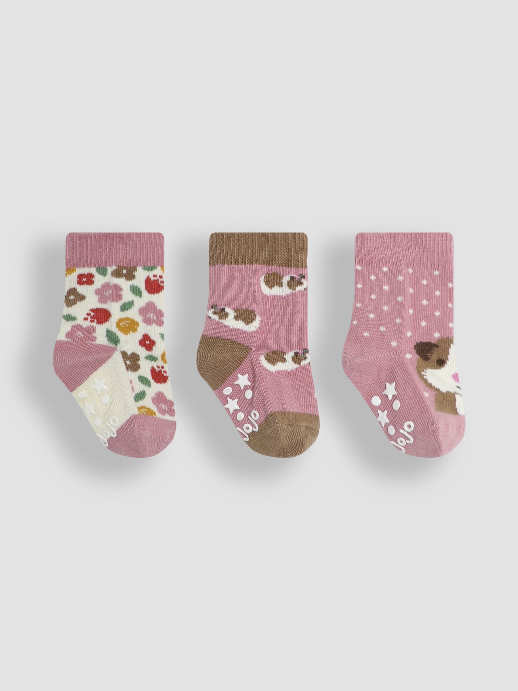 Pink Guinea Pig Cotton Socks 3 Pack - Image 2 of 5