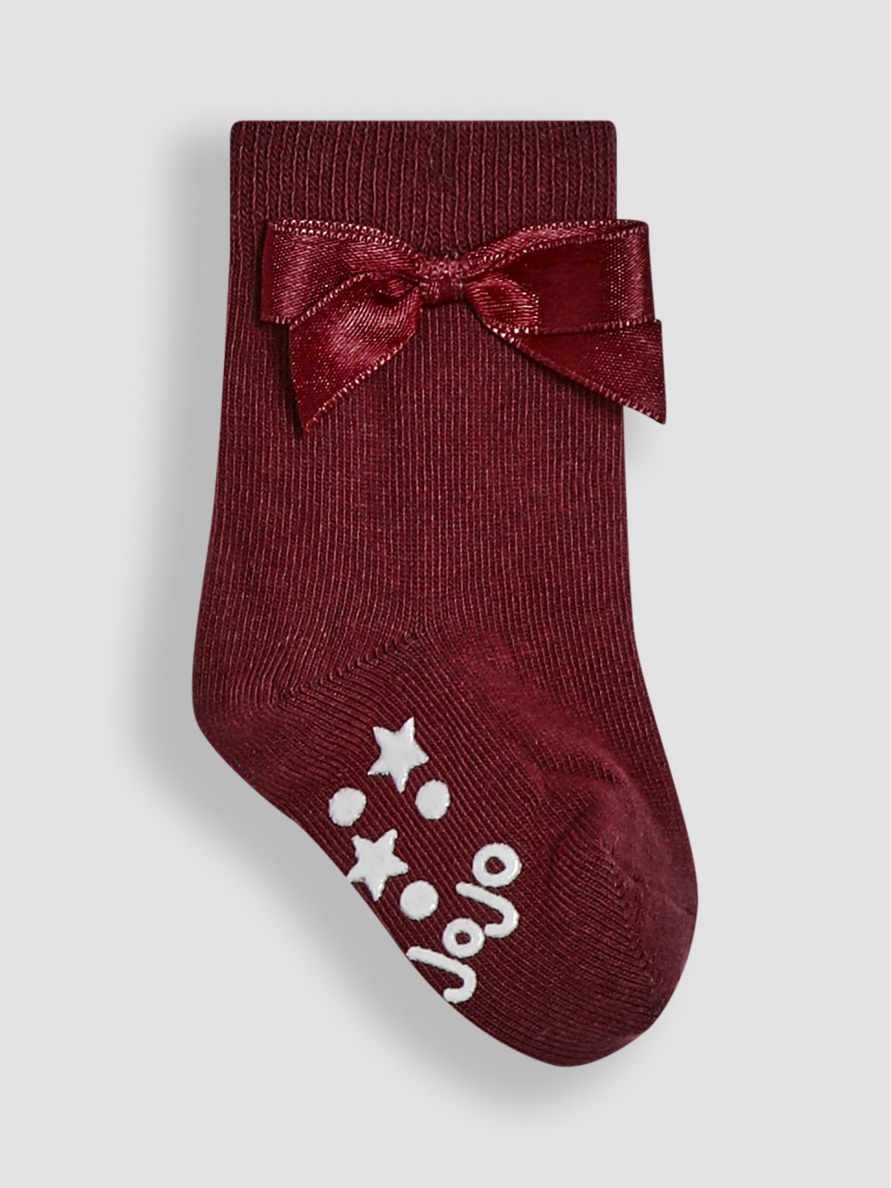 Burgundy 2-Pack Bow Socks - Image 3 of 3