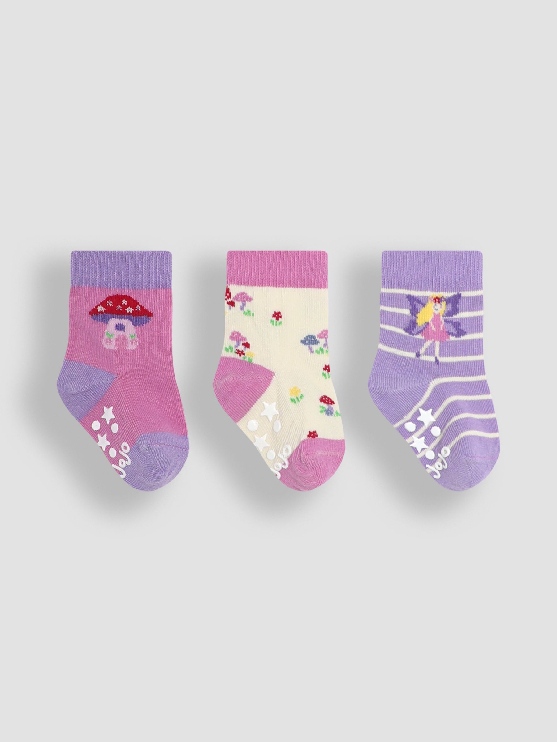 Pink Cotton Socks 3 Pack - Image 1 of 4