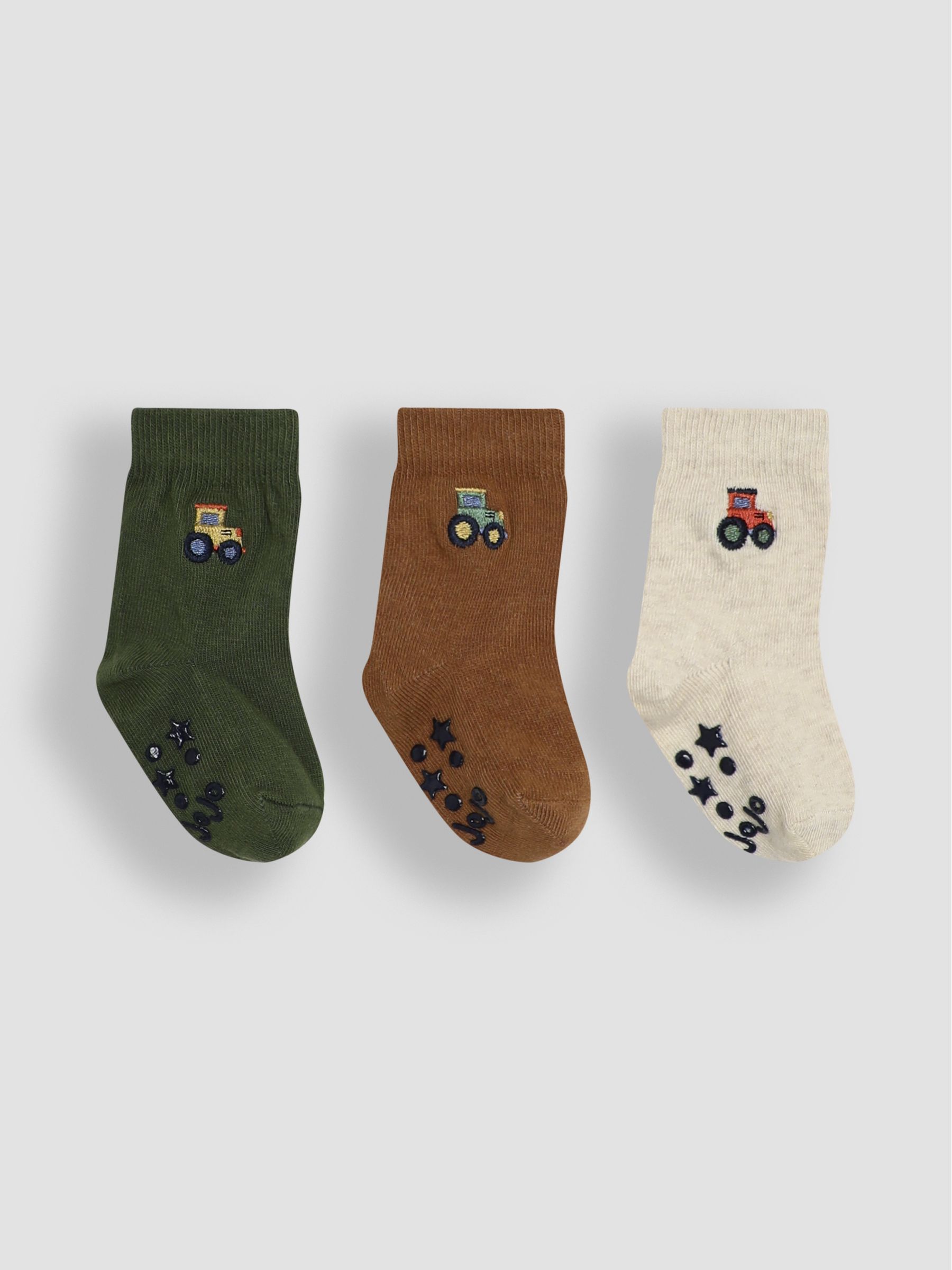 Natural Tractor Socks 3 Pack - Image 1 of 4
