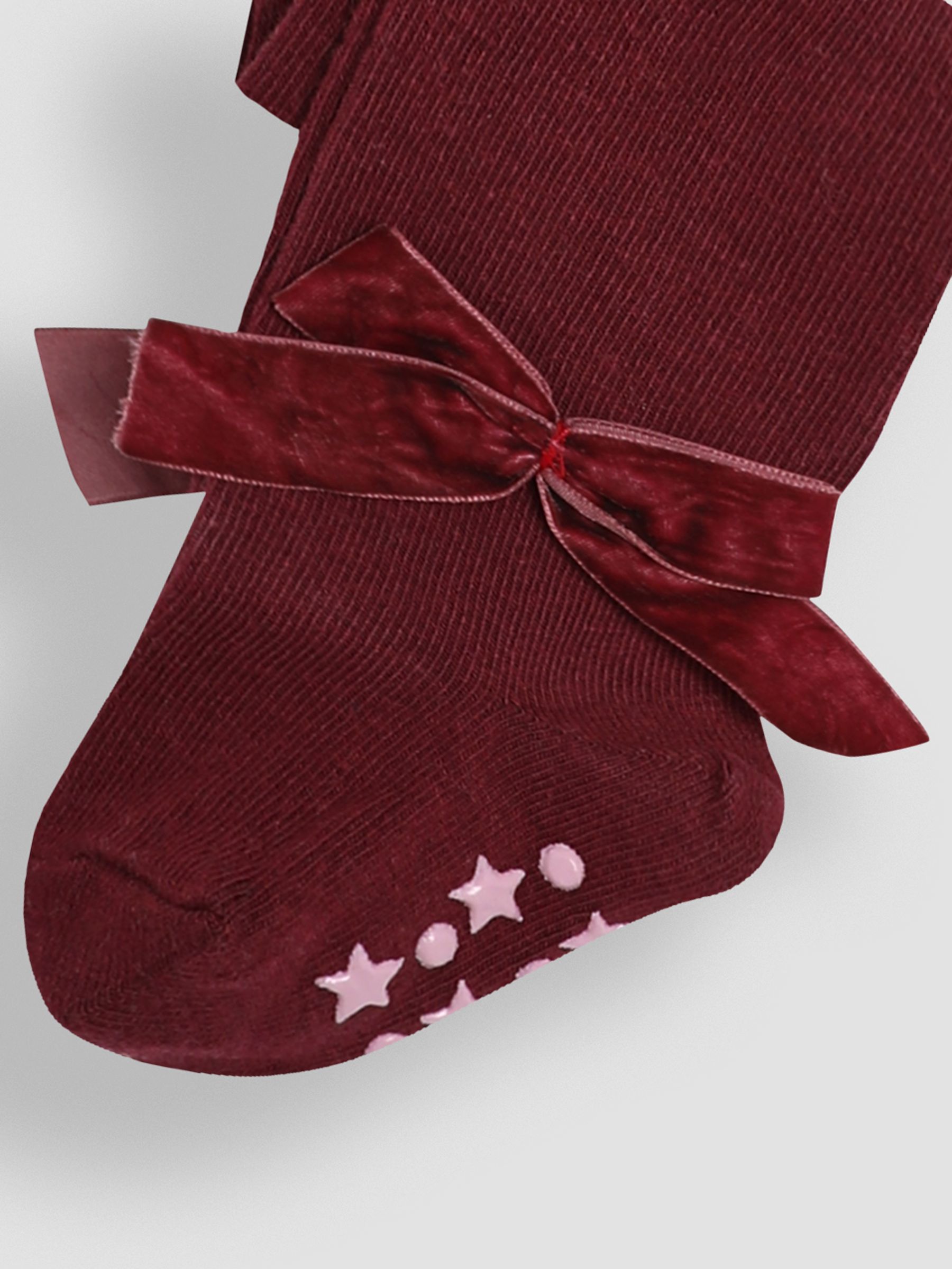 Wine Cotton Rich Tight With Bows - Image 3 of 3