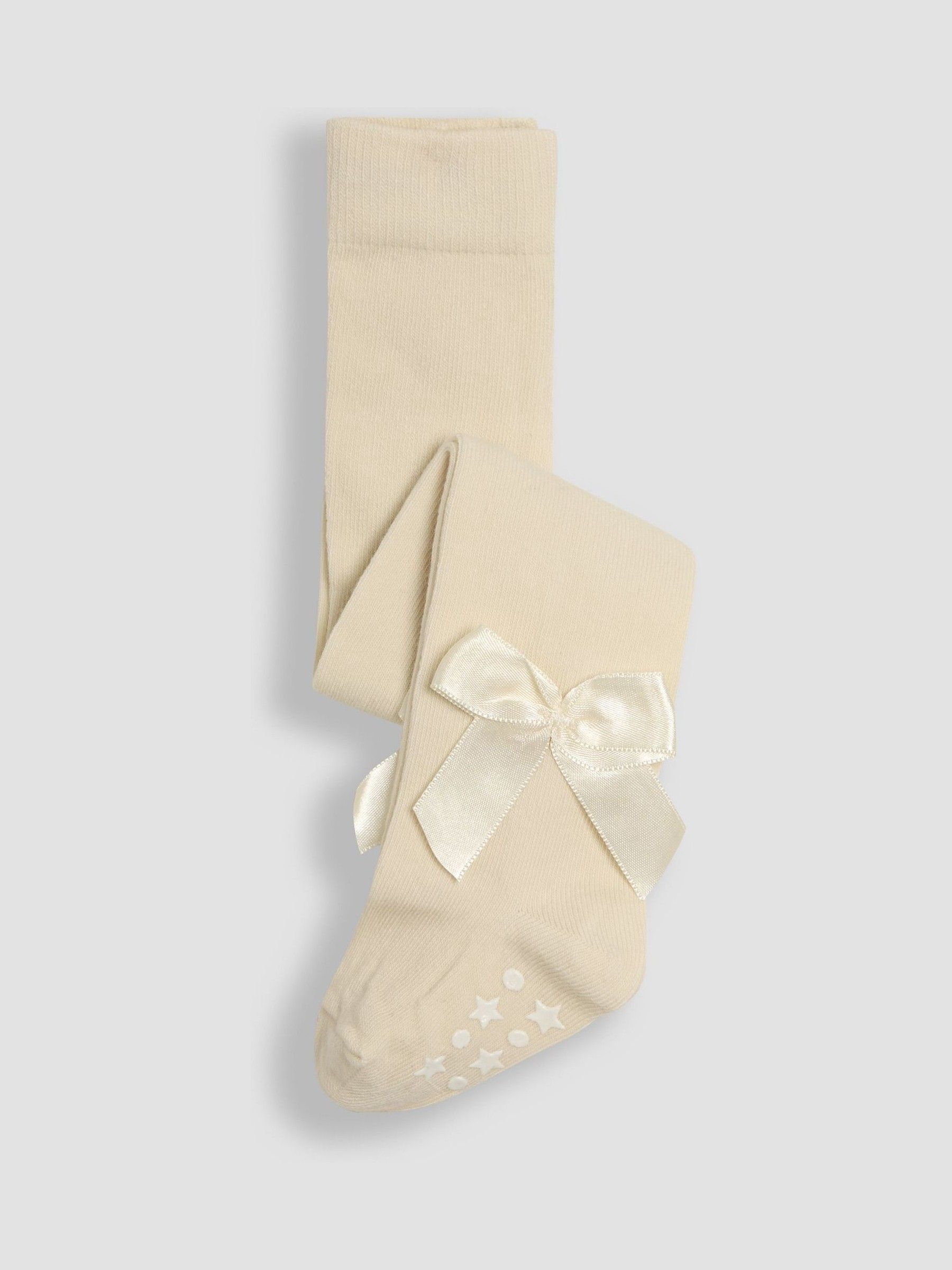 Cream Cotton Rich Tight With Bows - Image 1 of 3