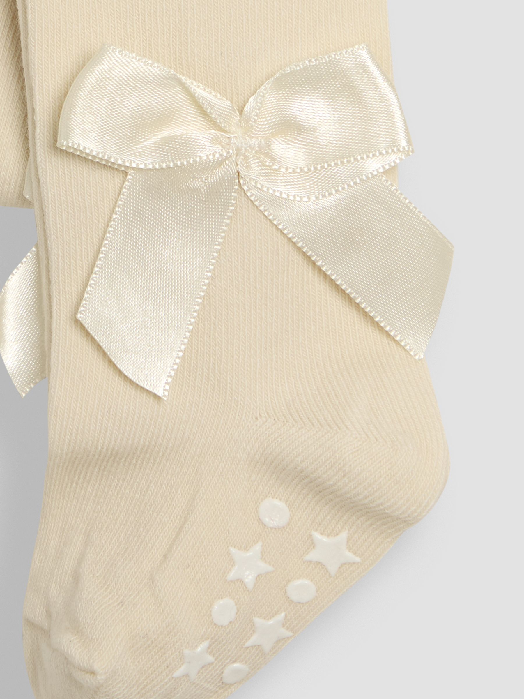 Cream Cotton Rich Tight With Bows - Image 3 of 3
