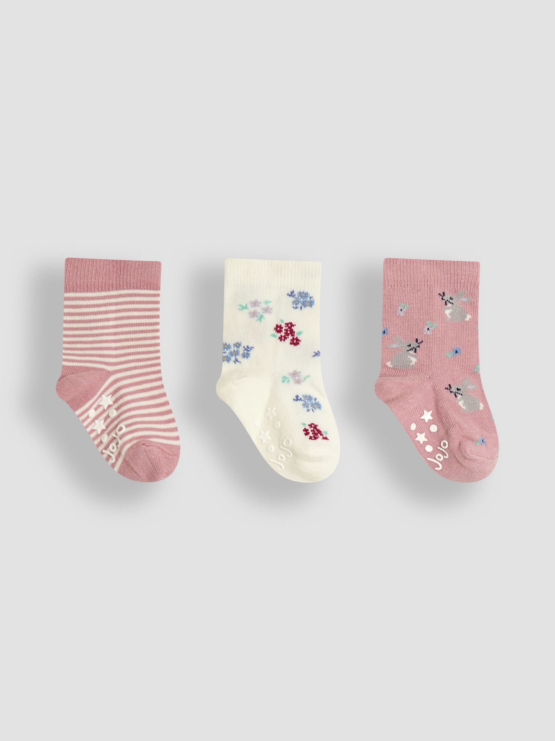 Pink Nature Socks 3 Pack - Image 1 of 4