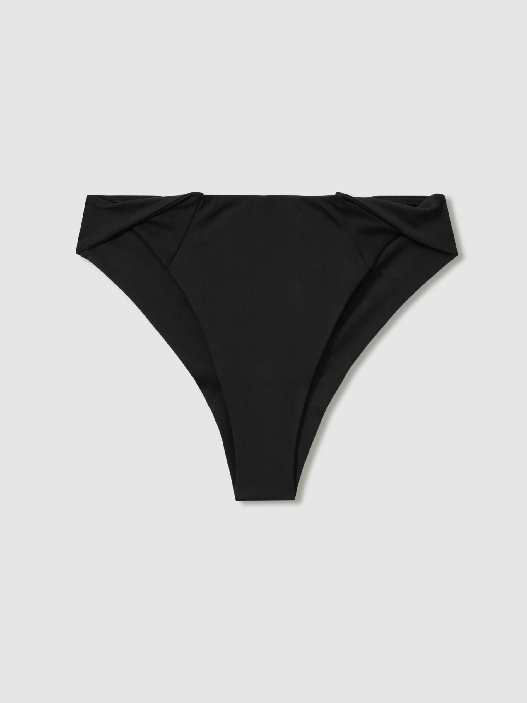 Underwear Twist Detail Bikini Bottoms in Black - Image 1 of 2