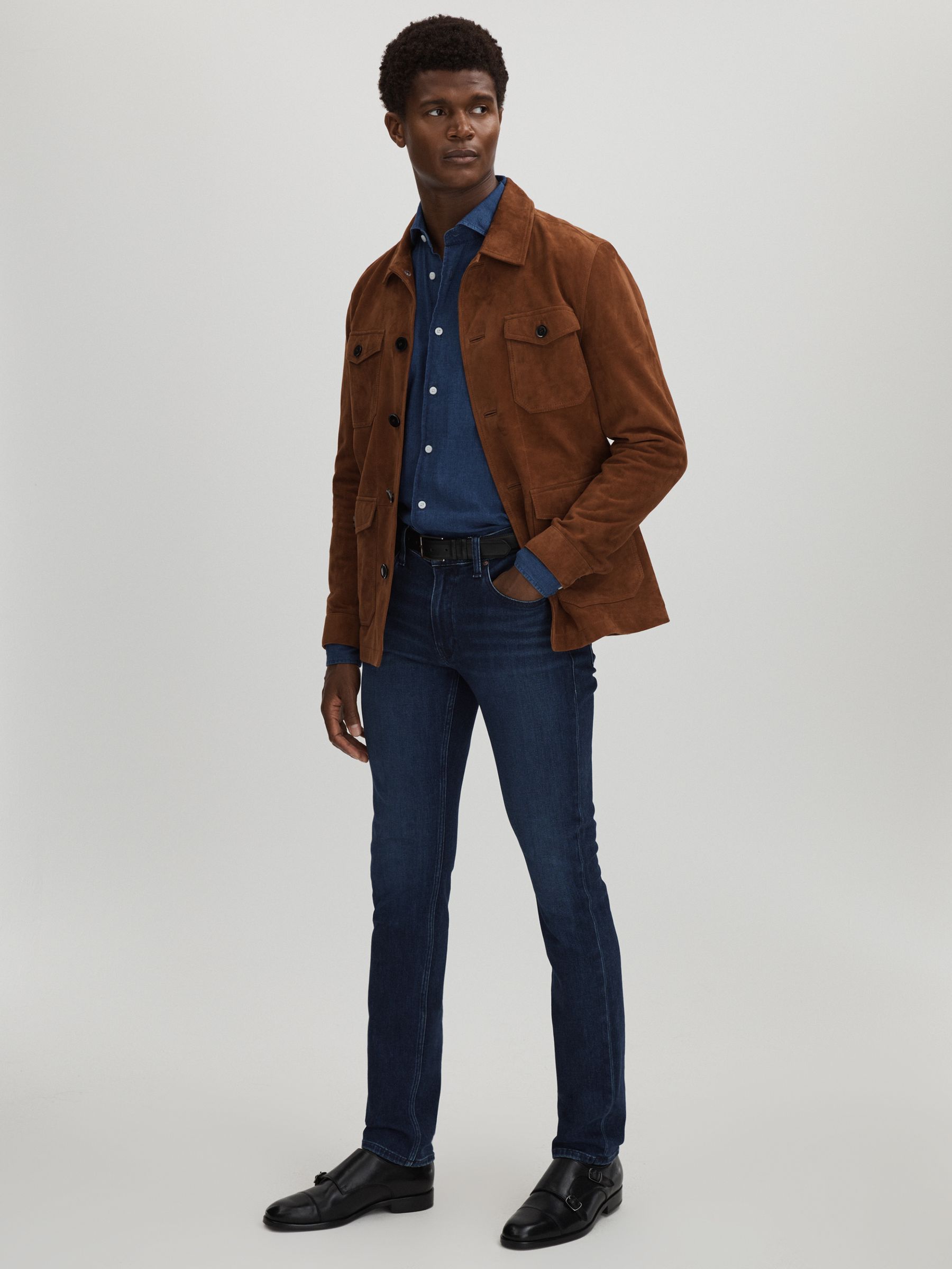 Paige Slim Fit Stretch Jeans in Rolland - Image 1 of 6