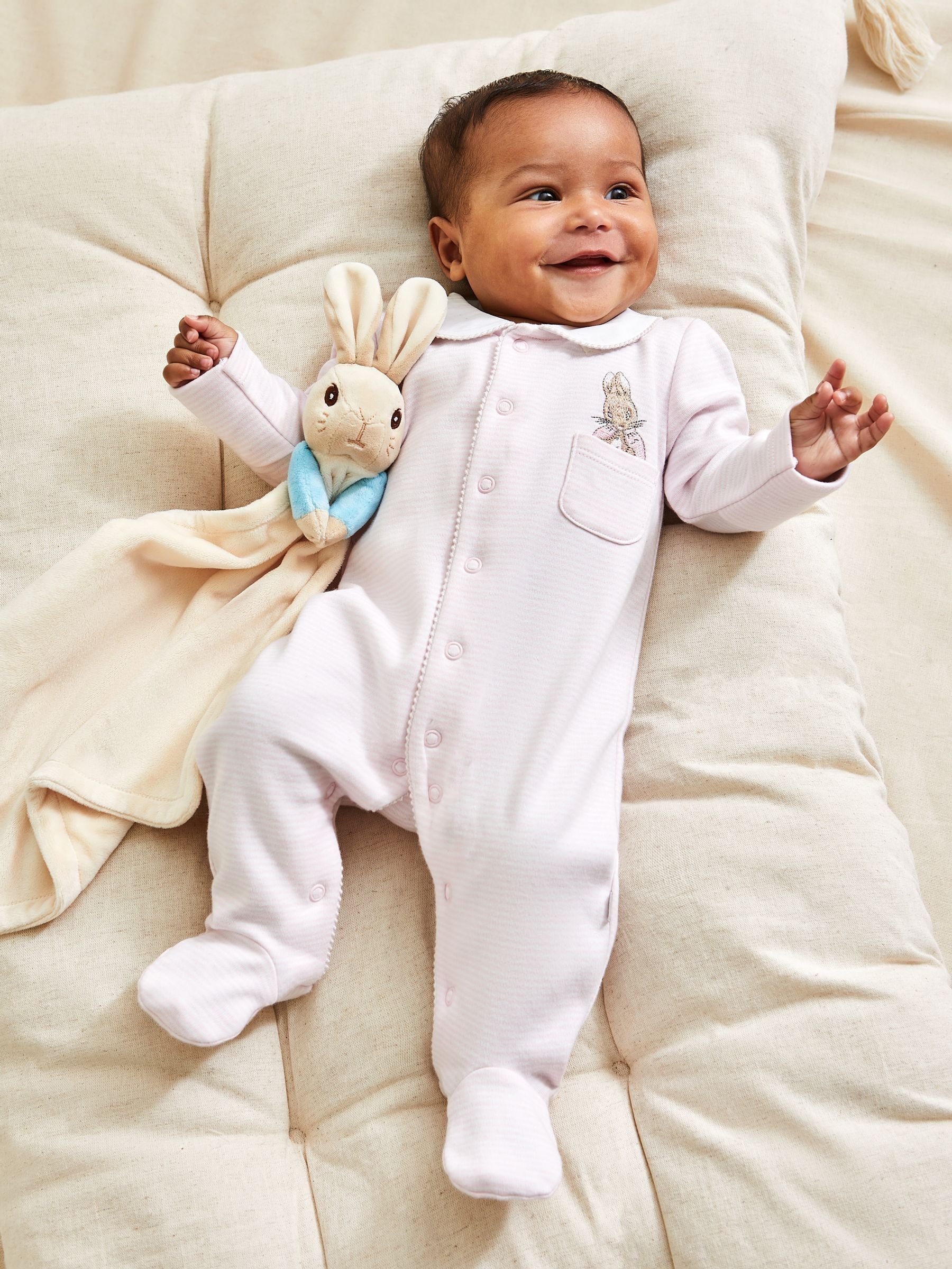 Pink Flopsy Bunny Sleepsuit & Comforter Gift Set - Image 1 of 8