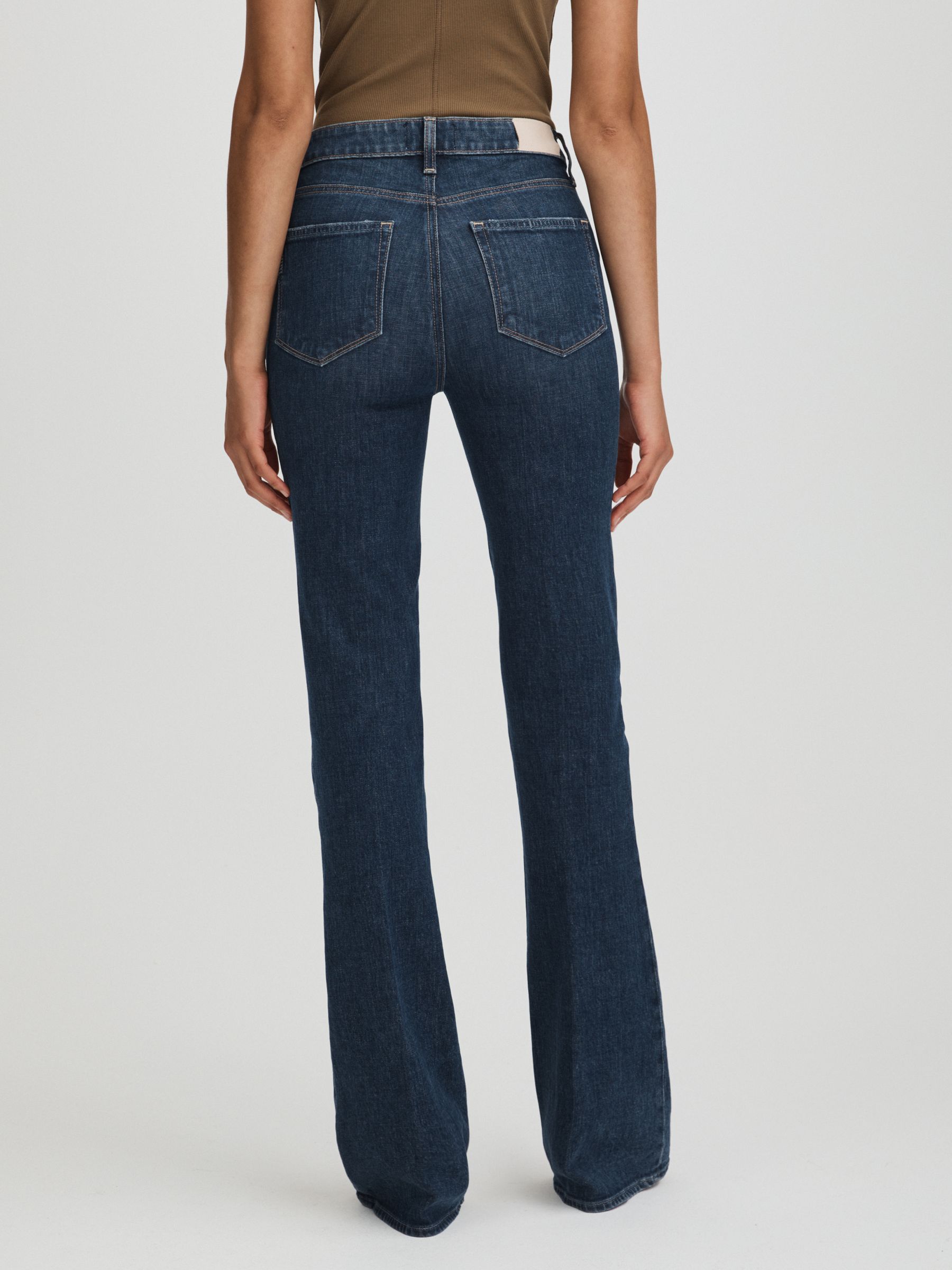 High Rise Laurel Ancient Blue Paige Ancient Blue High Rise Flared Jeans - Image 4 of 5