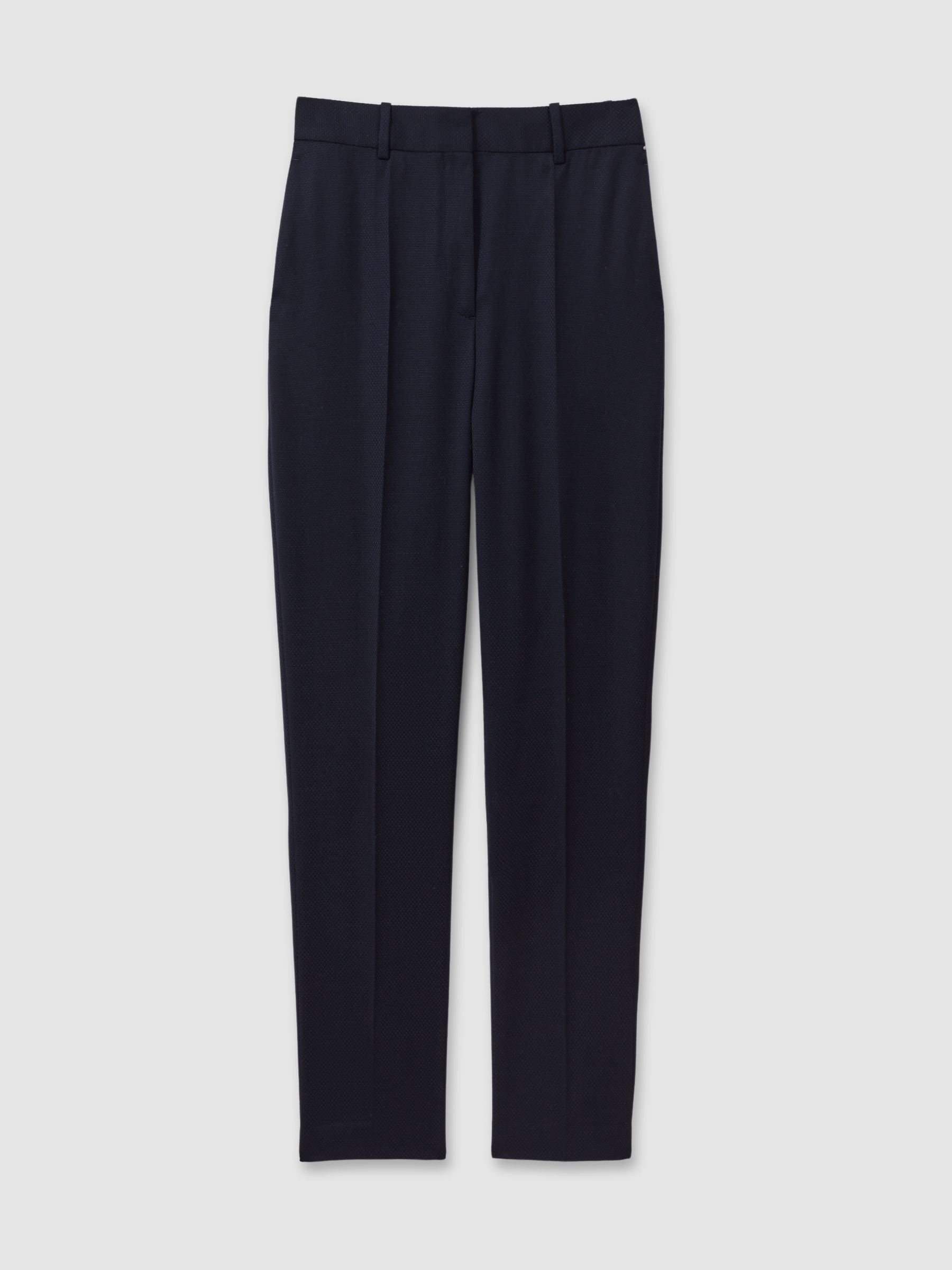 Textured Slim Fit Suit Trousers in Navy - Image 2 of 6