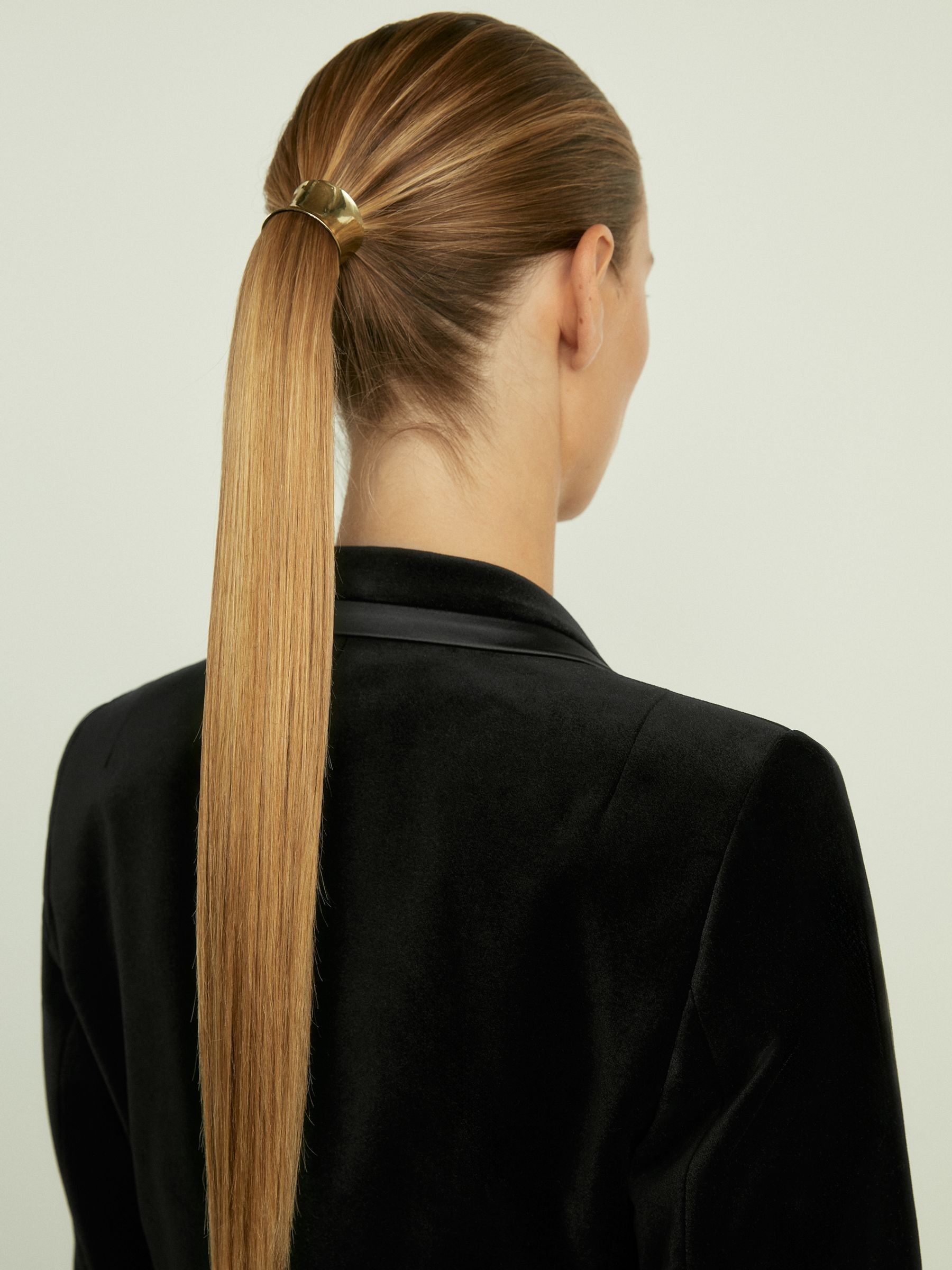 Velvet Single Breasted Suit Blazer in Black - Image 4 of 7