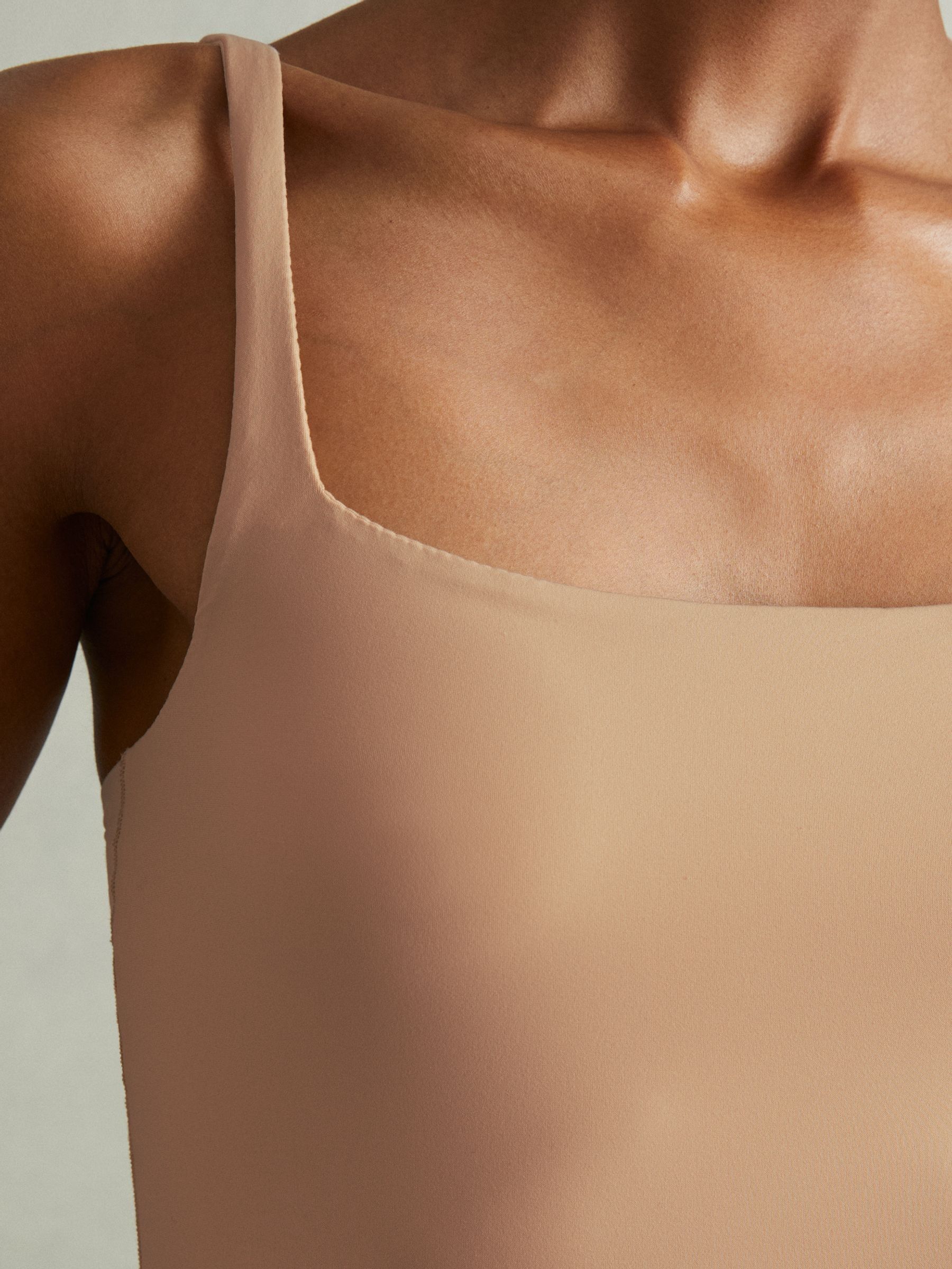 Seamless Square Neck Thong Bodysuit in Neutral - Image 3 of 6