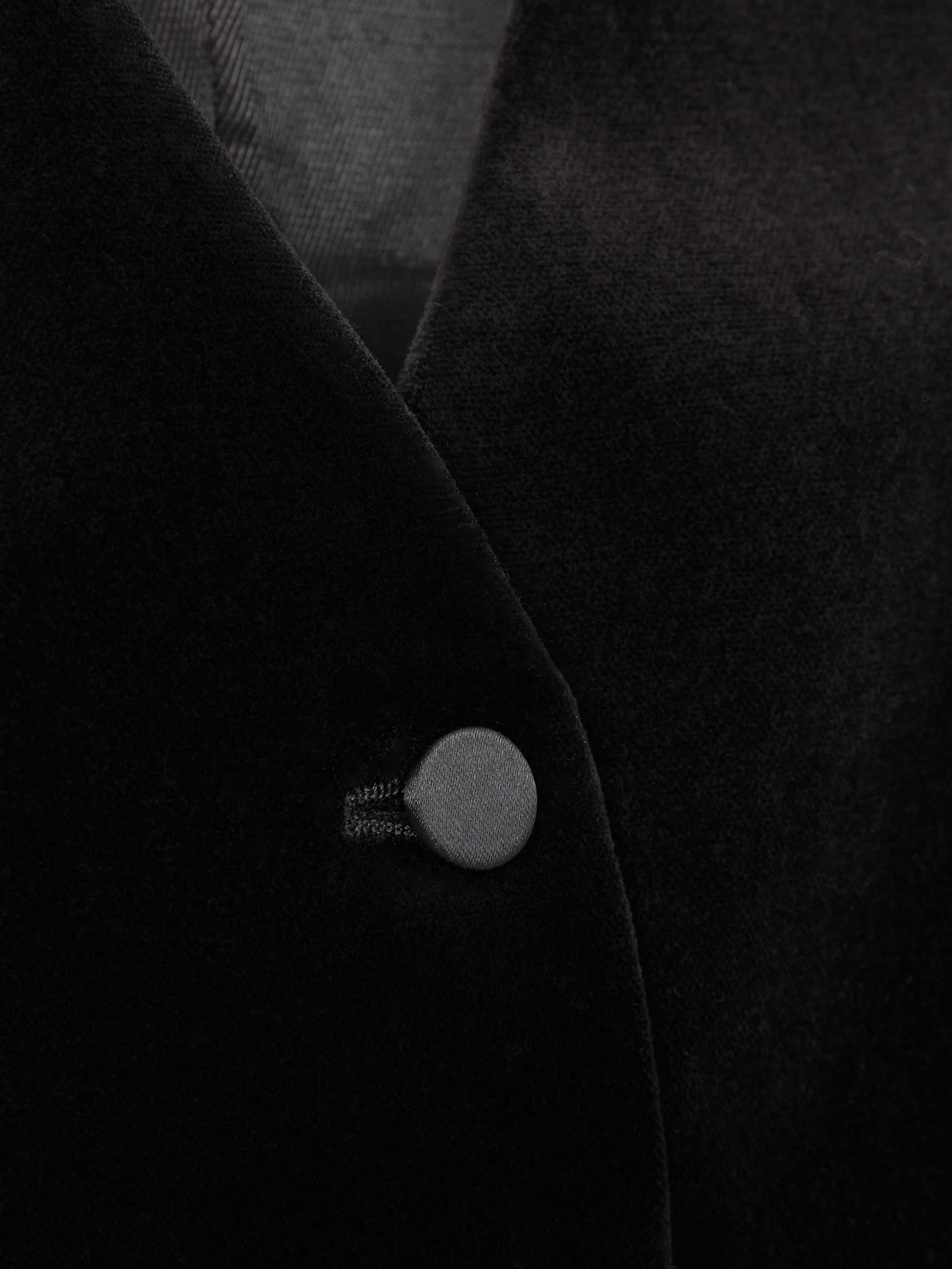Parisa Black Velvet Single Breasted Suit Waistcoat - Image 6 of 6