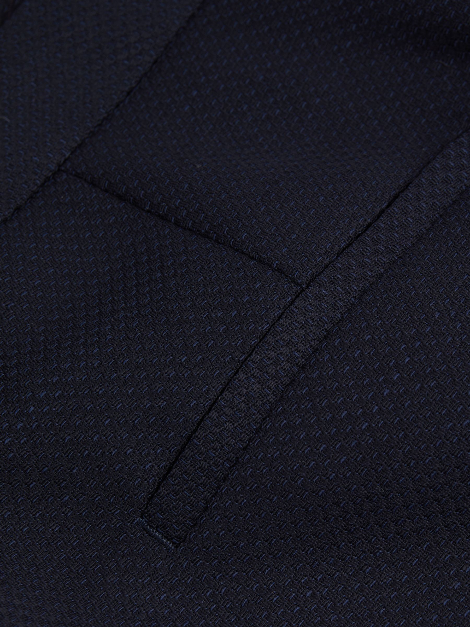 Petite Textured Pencil Midi Suit Skirt in Navy - Image 6 of 7