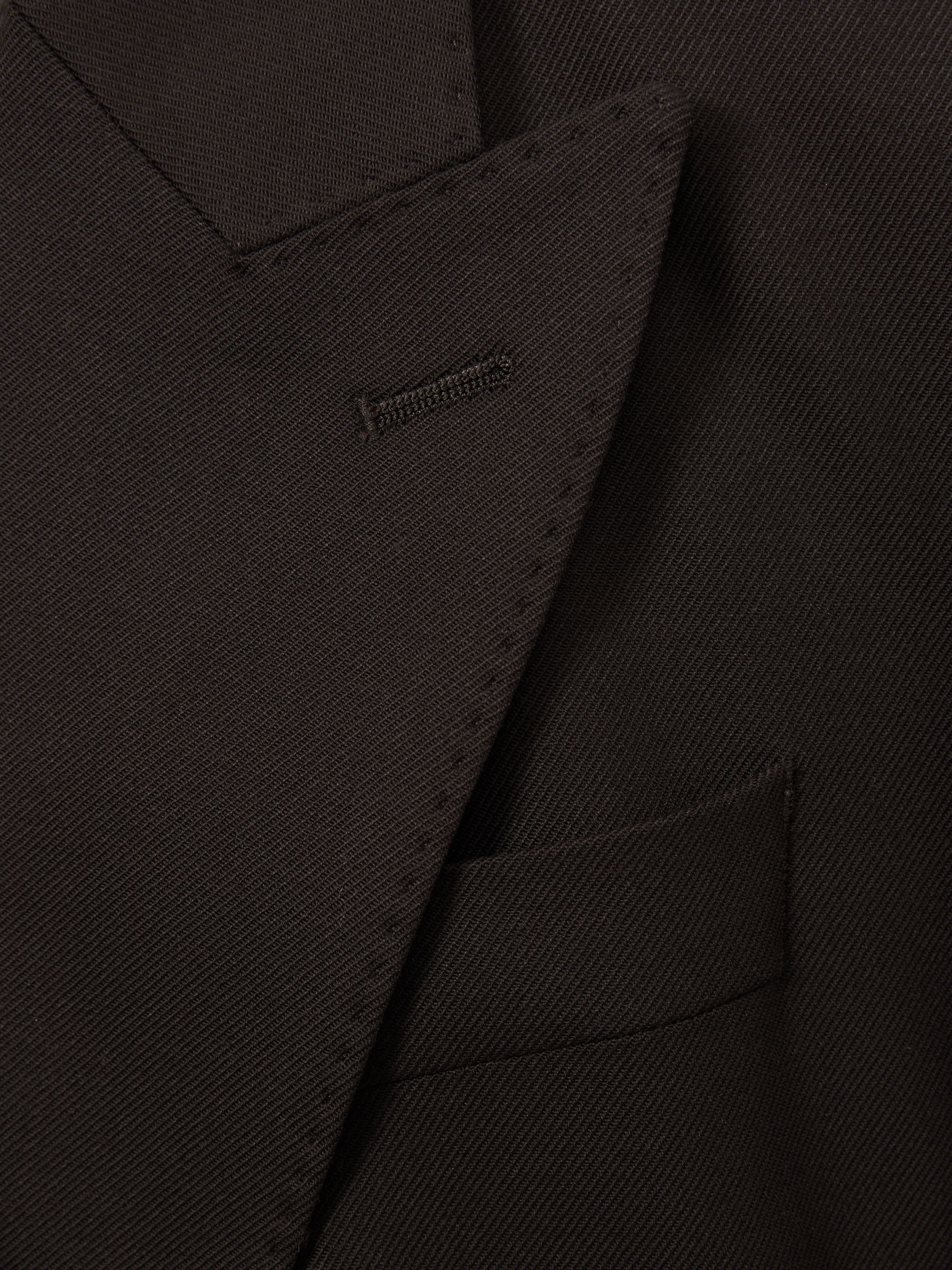 Evelyn Chocolate Wool Blend Double Breasted Suit Blazer - Image 6 of 7