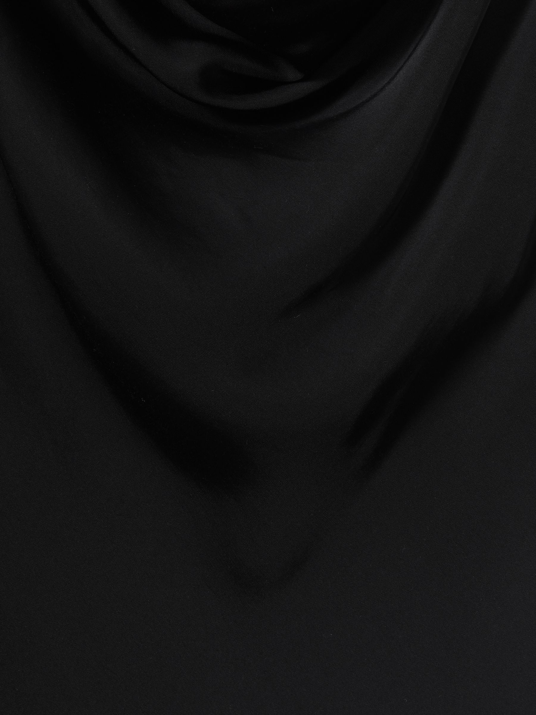 Satin Cowl Neck Midi Dress in Black - Image 5 of 5