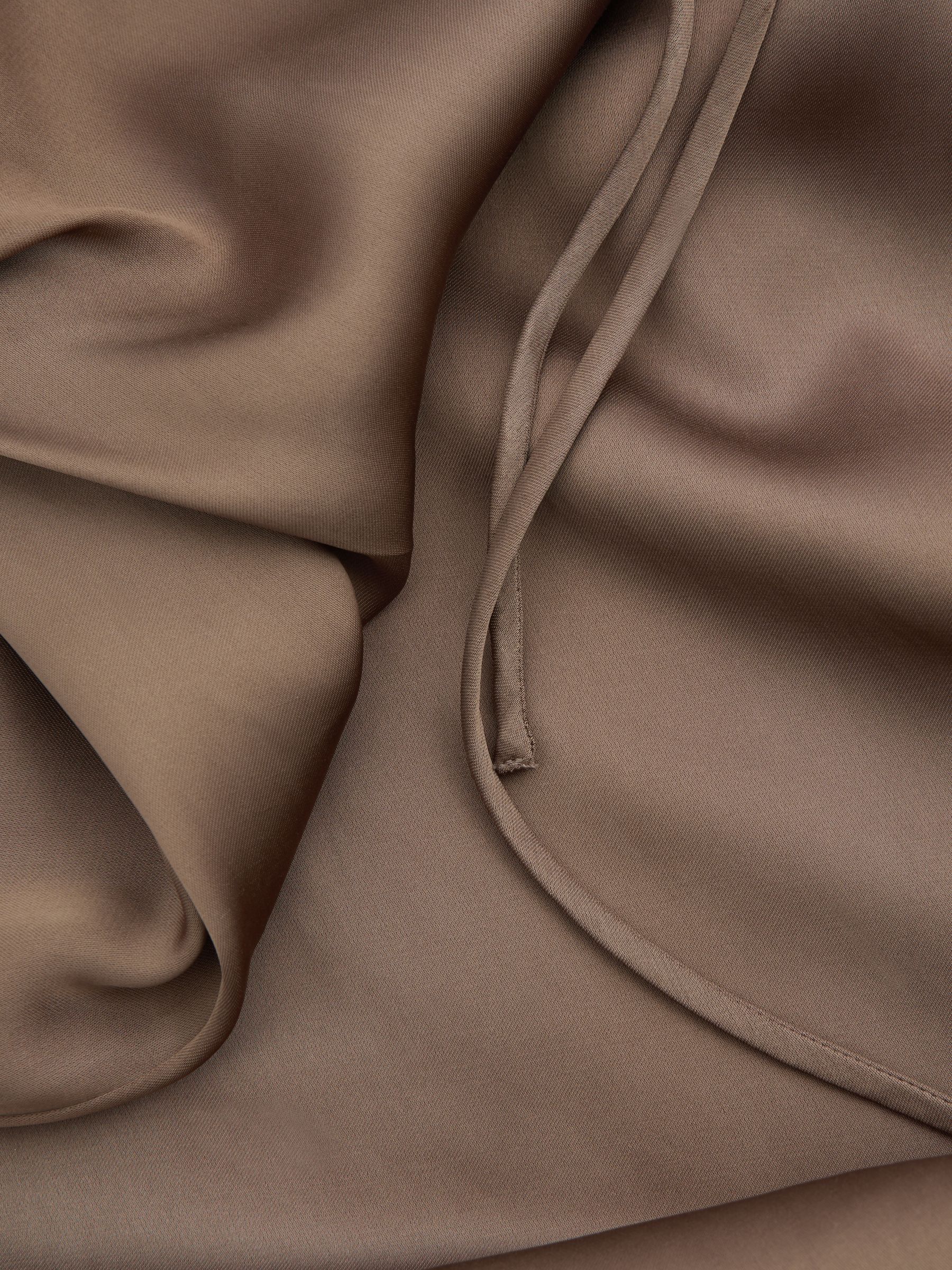 Satin Cowl Neck Maxi Dress in Mink - Image 5 of 5