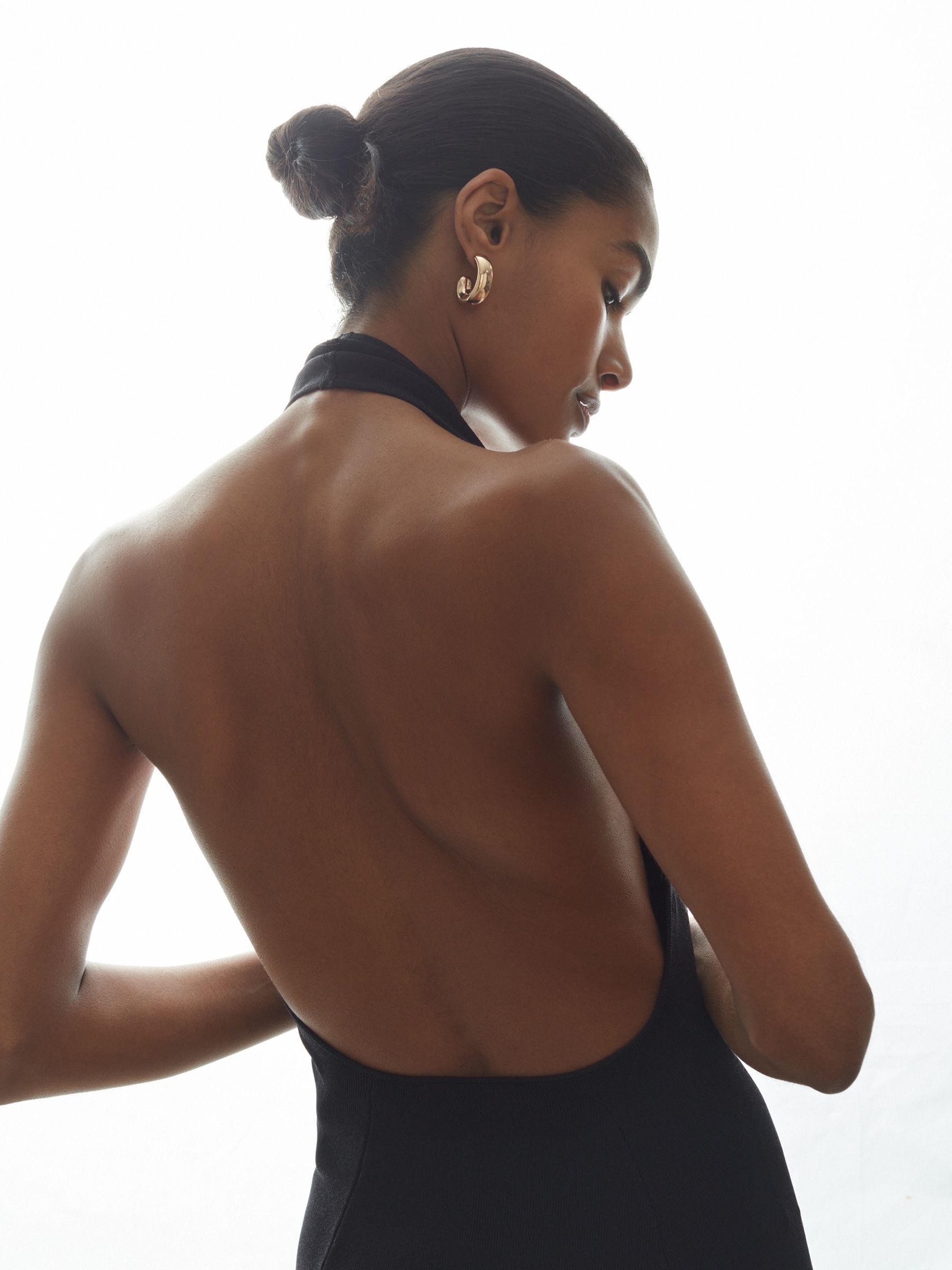 Hybrid Knit Midi Dress in Navy - Image 5 of 6