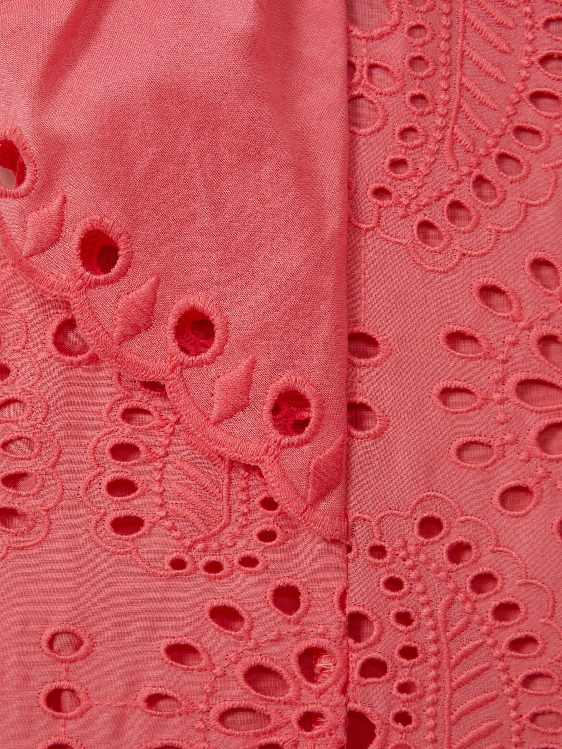9-13 yrs Cotton Broderie Dress in Pink - Image 4 of 4