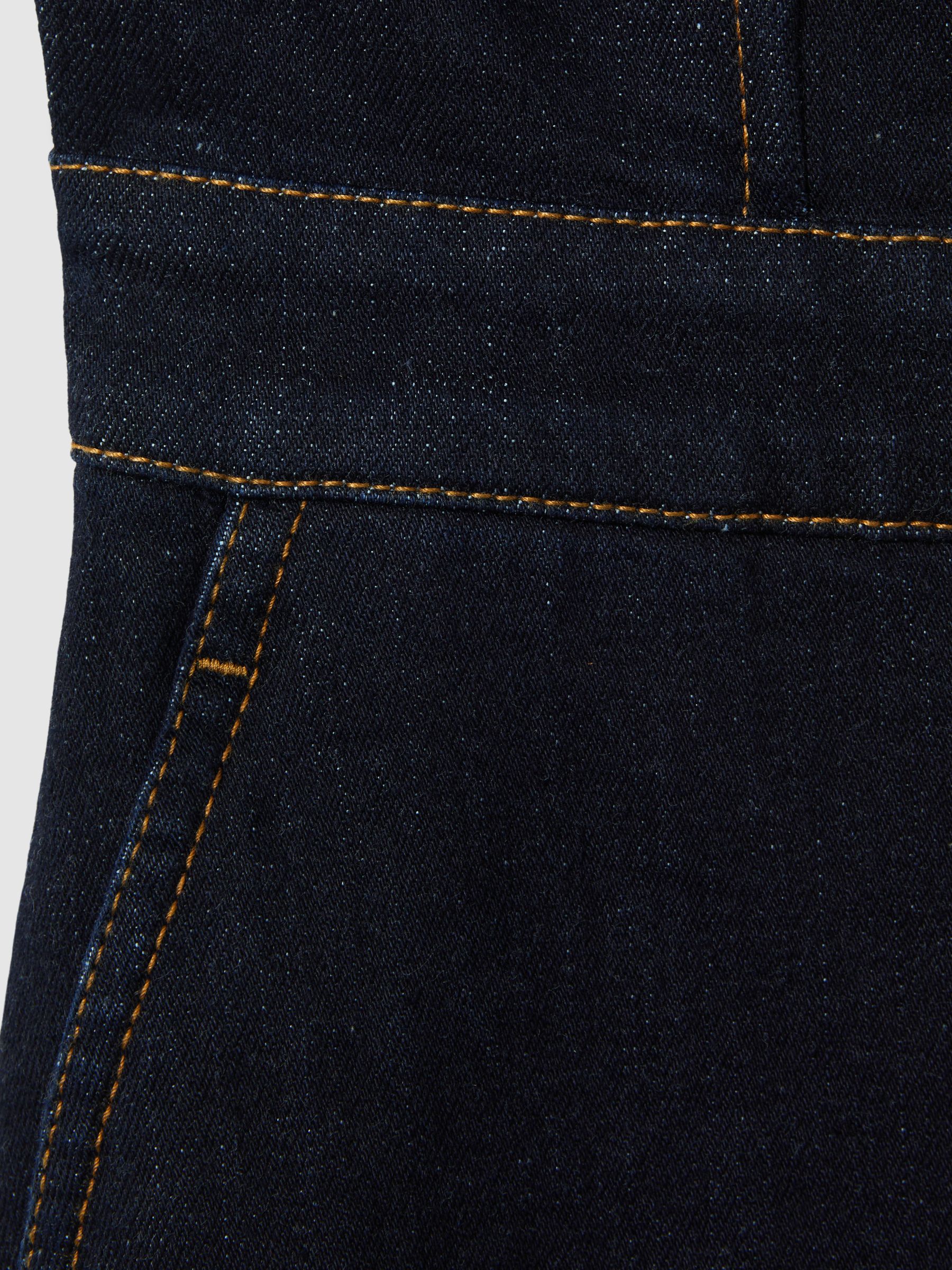 Petite Denim Strapless Wide Leg Jumpsuit in Indigo - Image 6 of 7