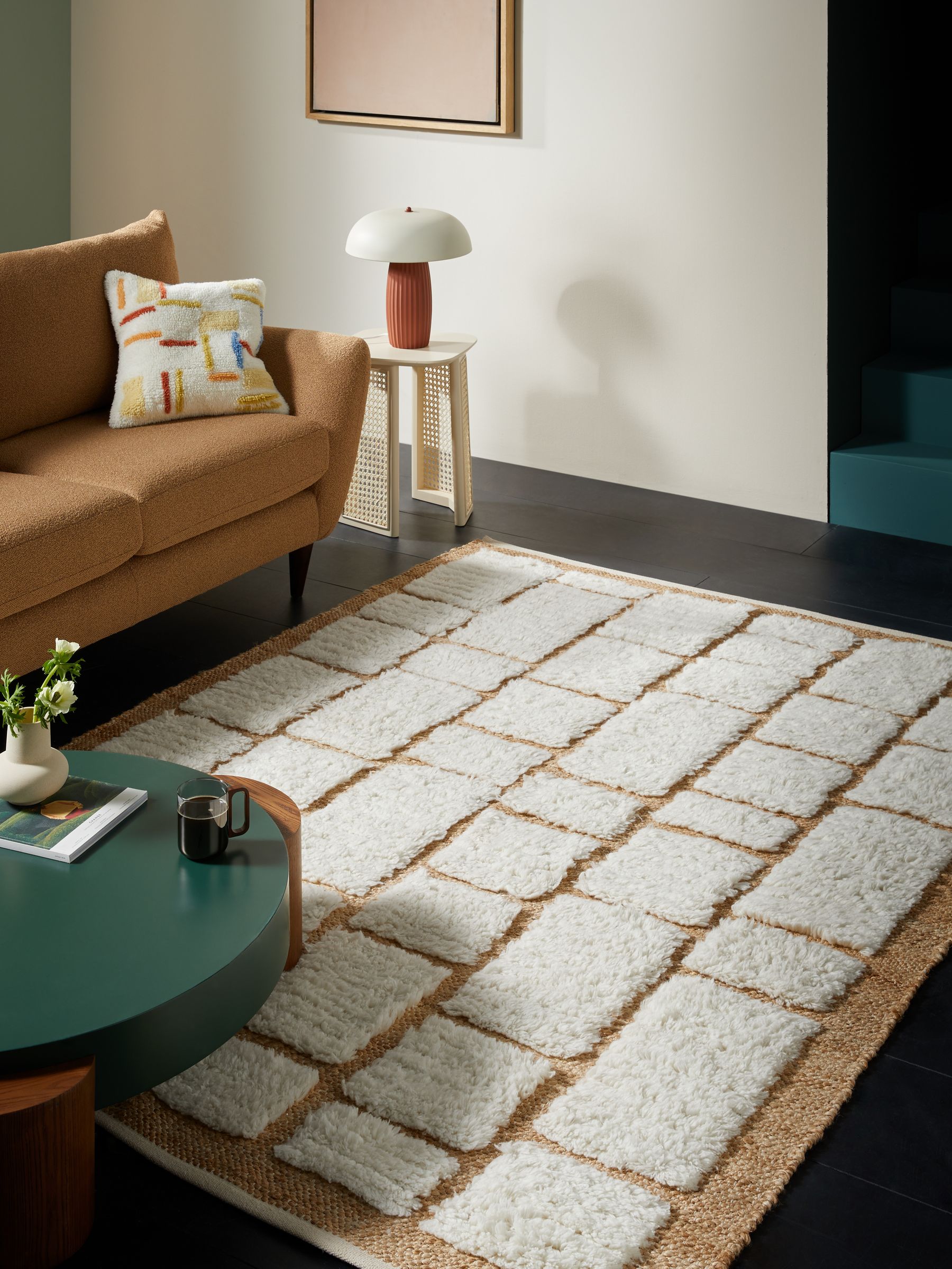Erma Wool Berber and Jute Rug in Natural - Image 1 of 4