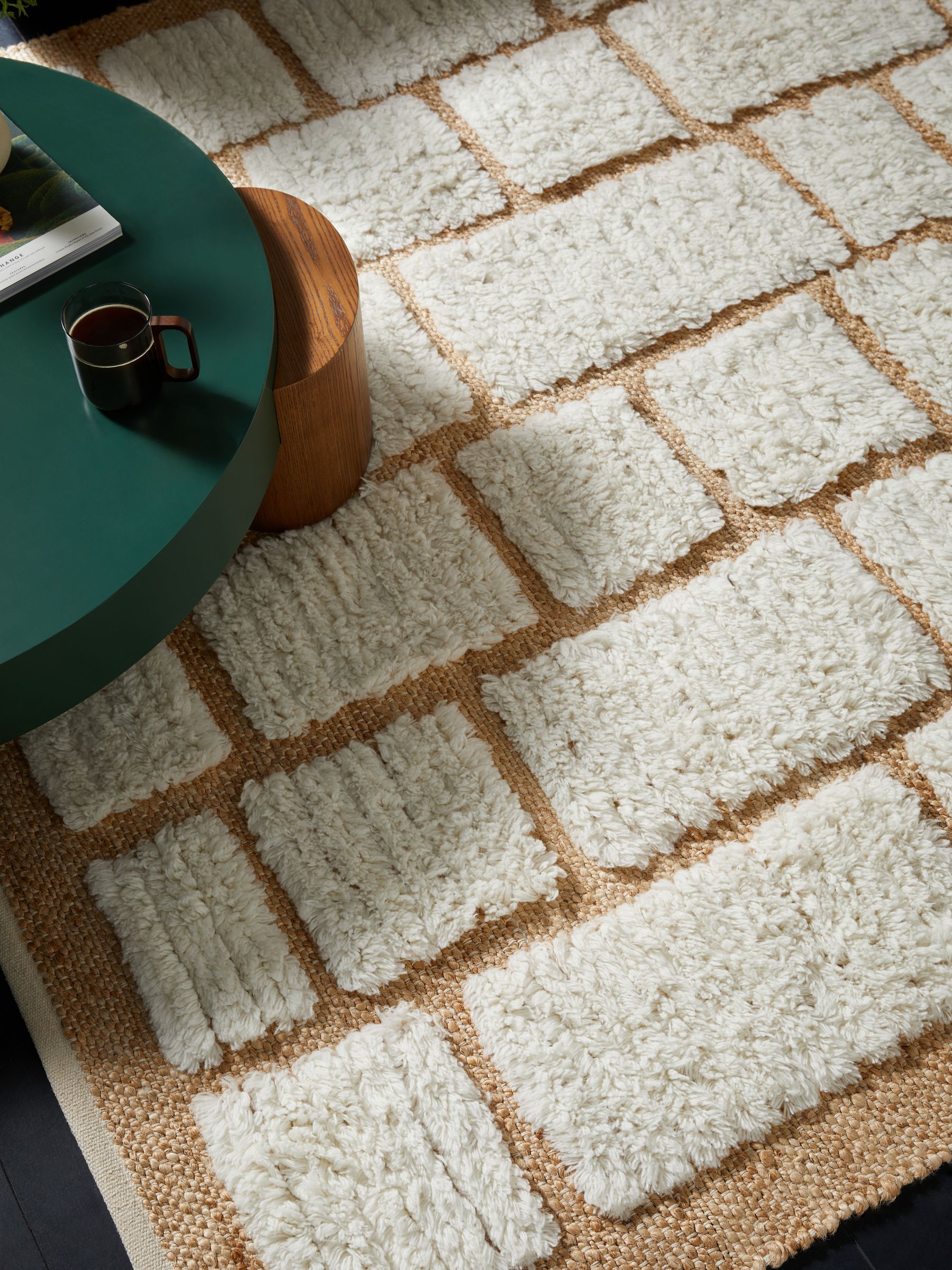 Erma Wool Berber and Jute Rug in Natural - Image 2 of 4