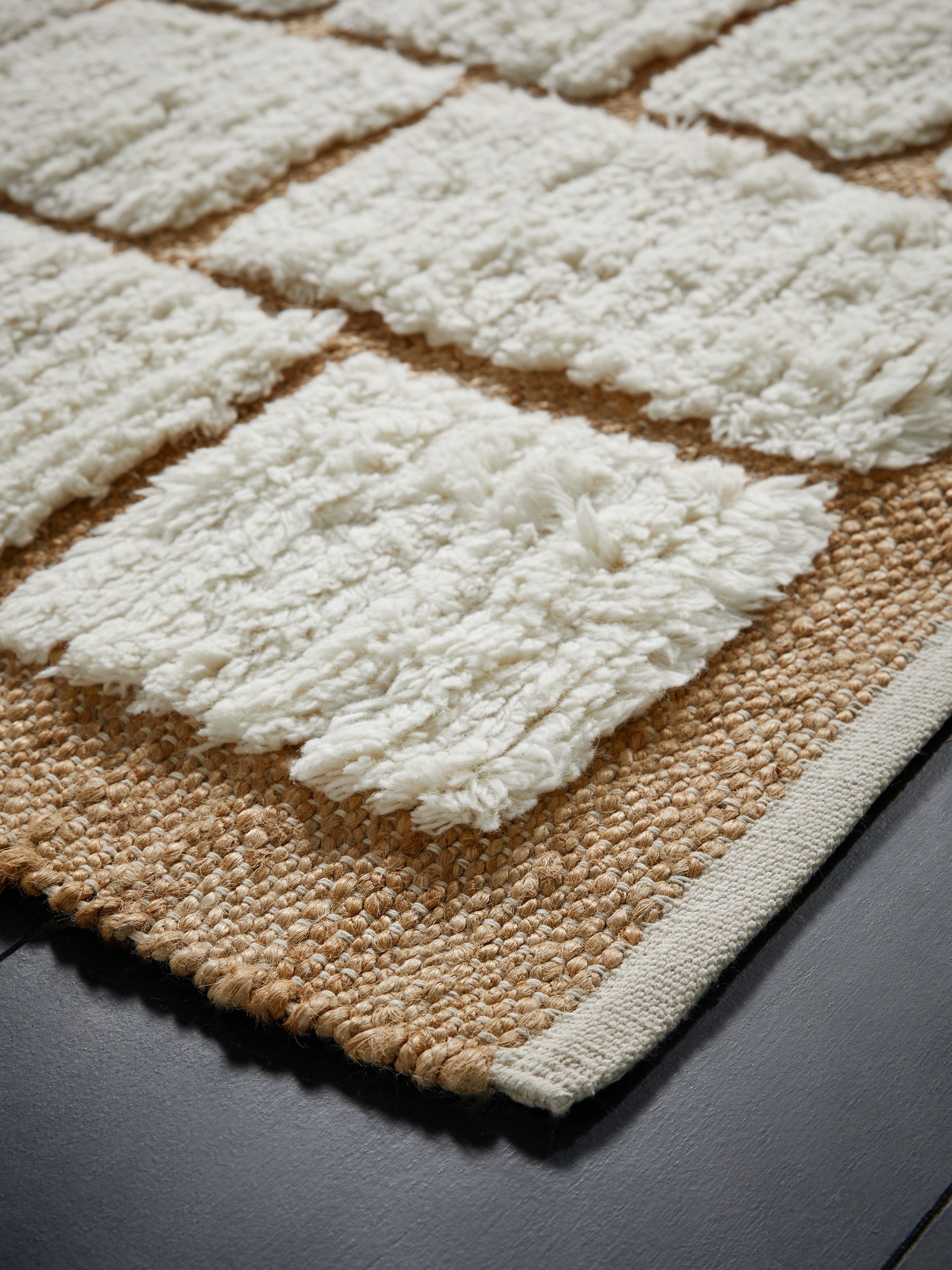 Erma Wool Berber and Jute Rug in Natural - Image 3 of 4
